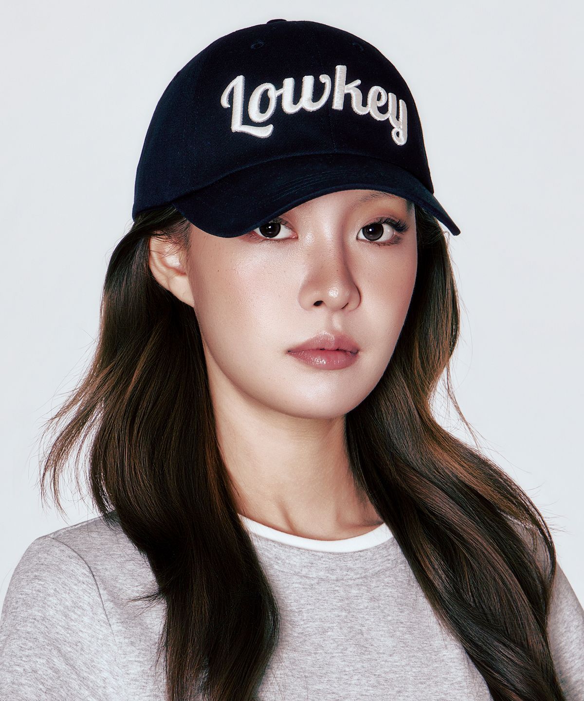 스틸로우키(STILL LOWKEY) Script Ball Cap_BLACK
