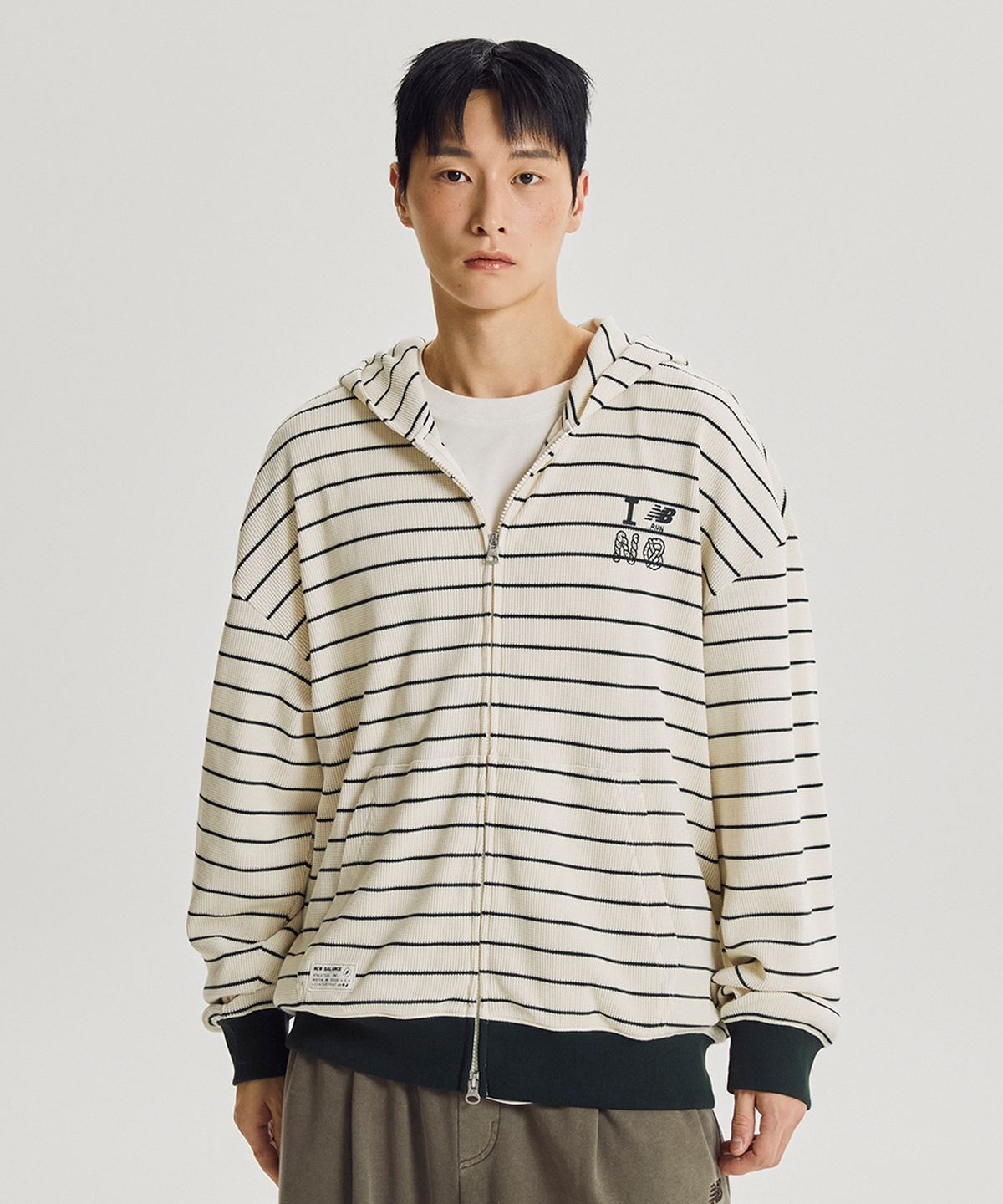 뉴발란스(NEW BALANCE) NBMDG31853 / UNI 모닝레이브 오버핏 후드집업 (MIX)