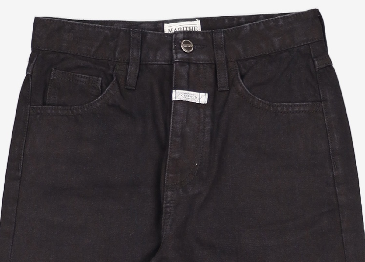 마리떼 프랑소와 저버(MARITHÉ + FRANҪOIS GIRBAUD) W STRAIGHT CROP DENIM PANTS black 25