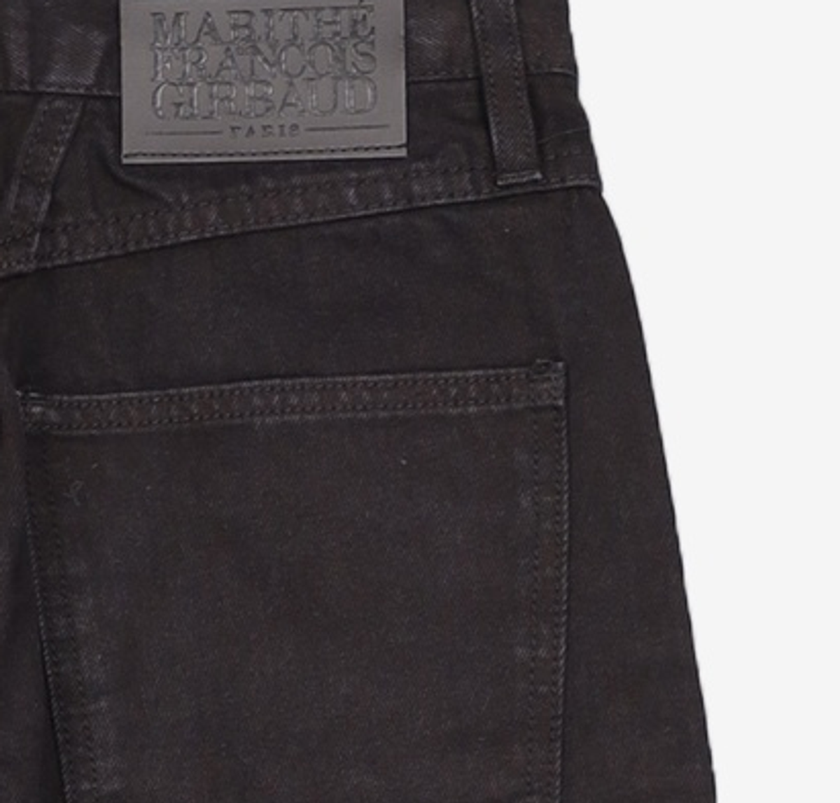 마리떼 프랑소와 저버(MARITHÉ + FRANҪOIS GIRBAUD) W STRAIGHT CROP DENIM PANTS black 25