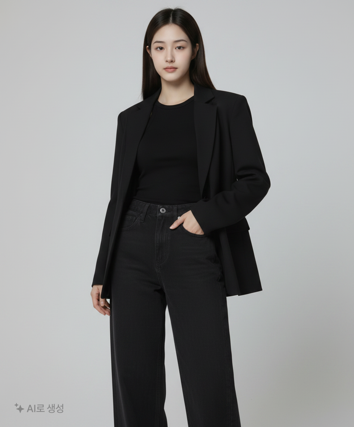 마리떼 프랑소와 저버(MARITHÉ + FRANҪOIS GIRBAUD) W STRAIGHT CROP DENIM PANTS black 25