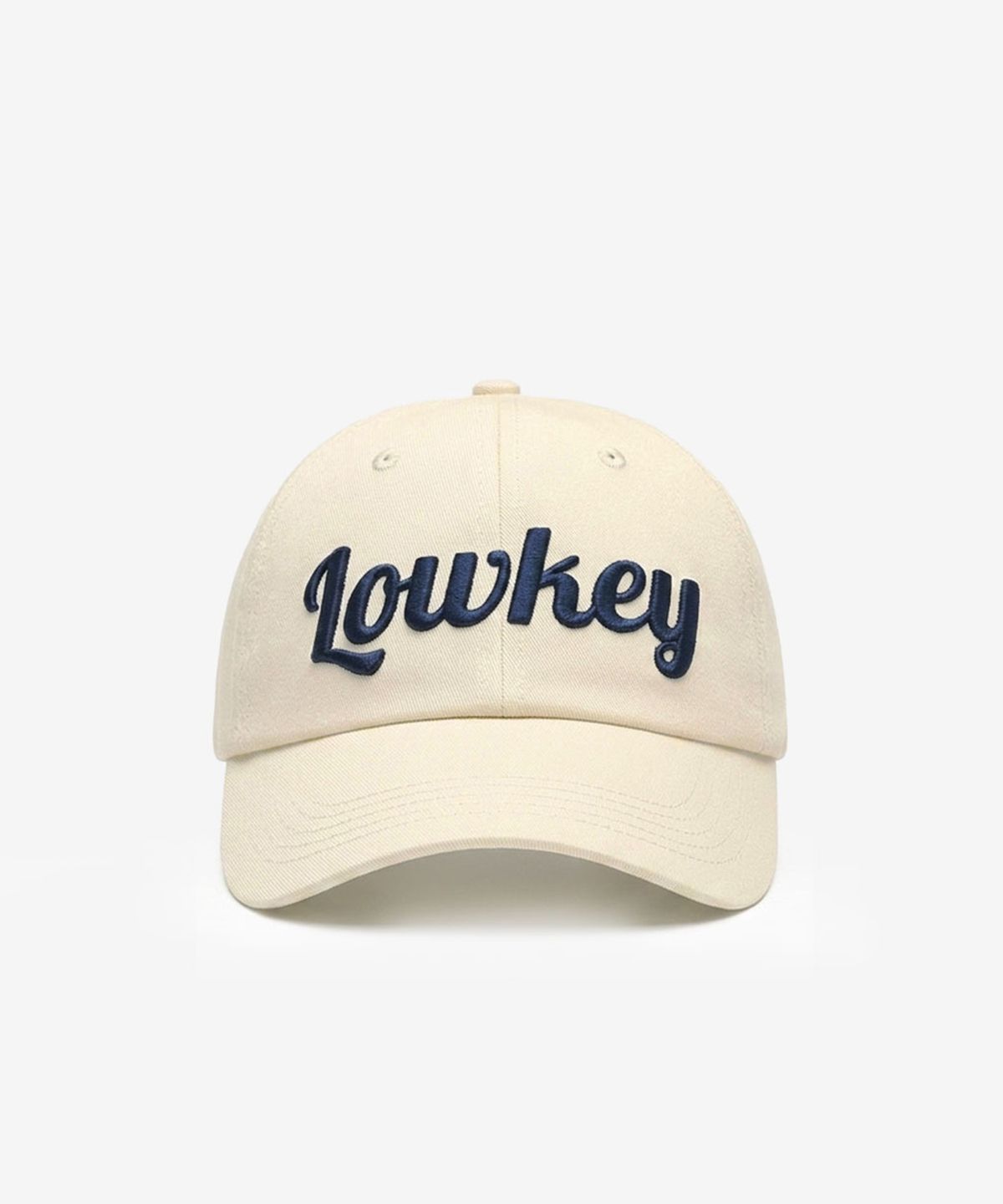 스틸로우키(STILL LOWKEY) Script Ball Cap_CREAM