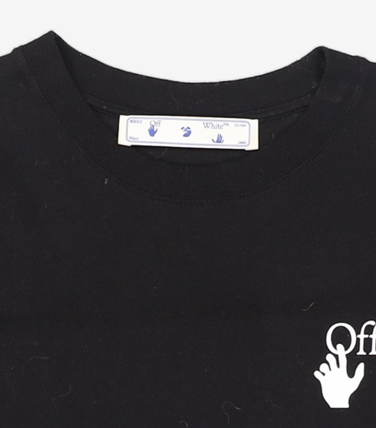 오프화이트(OFF-WHITE) 남성 스프레이 마커 애로우 로고 티셔츠 - 블랙 / OMAA027S21JER0051001 M