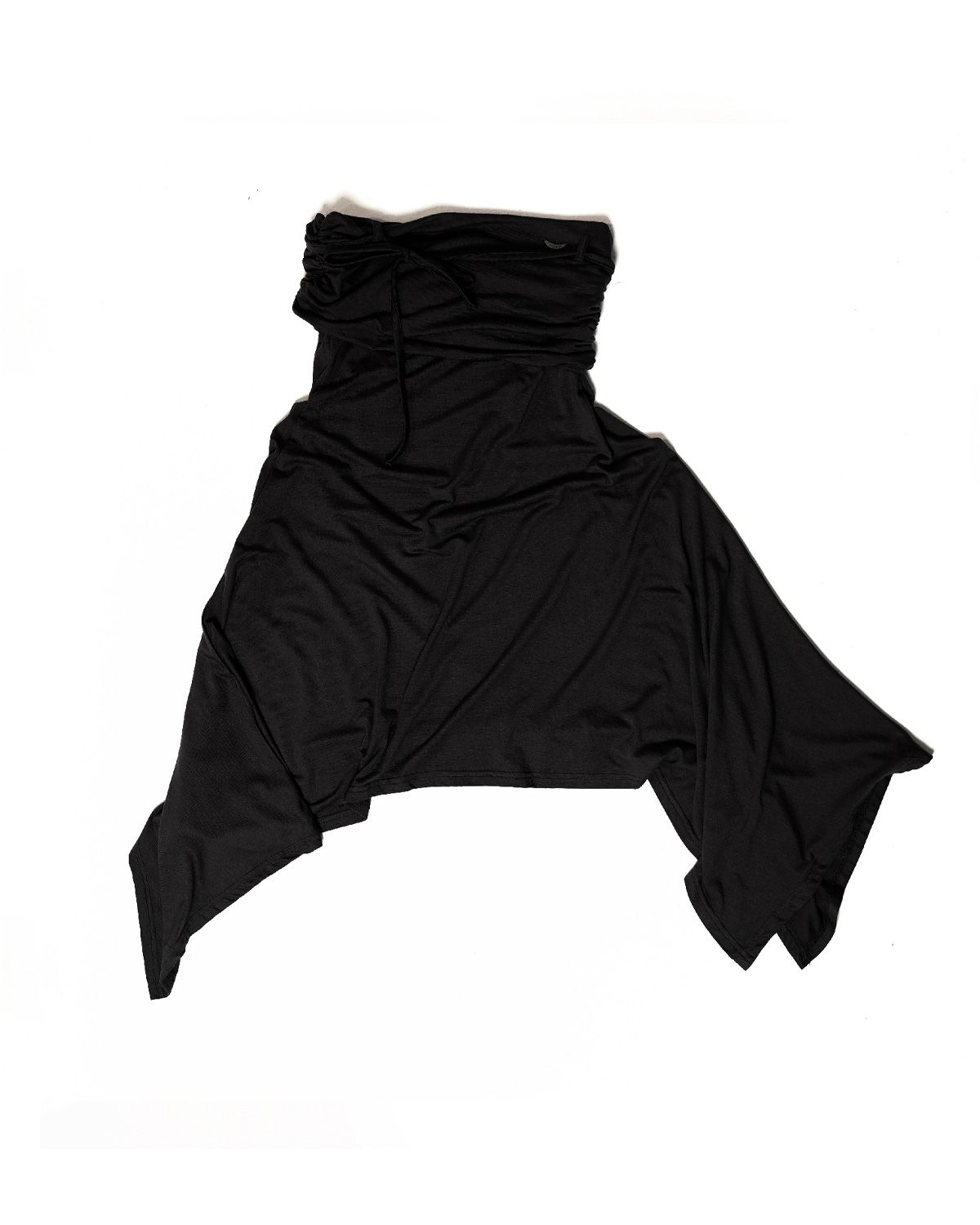 여린(YEORIN) Ash 2-WAY Drape Skirt (Black)