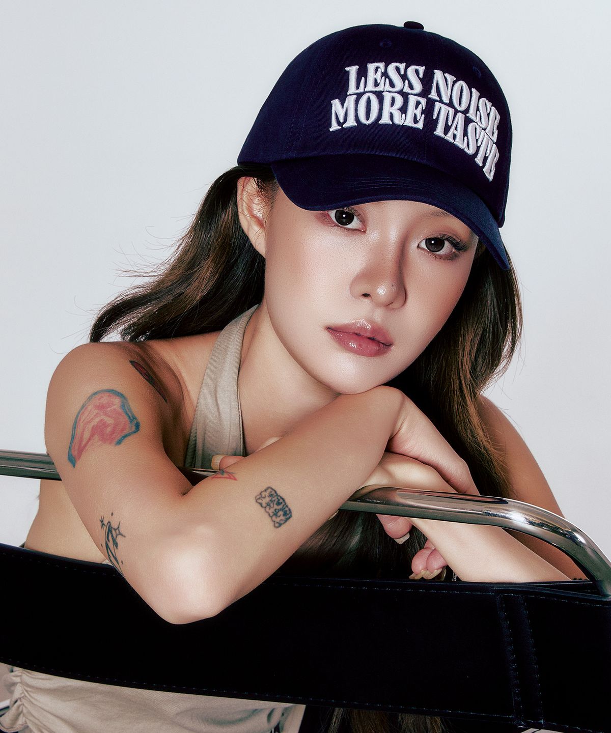스틸로우키(STILL LOWKEY) Statement Ball Cap_NAVY