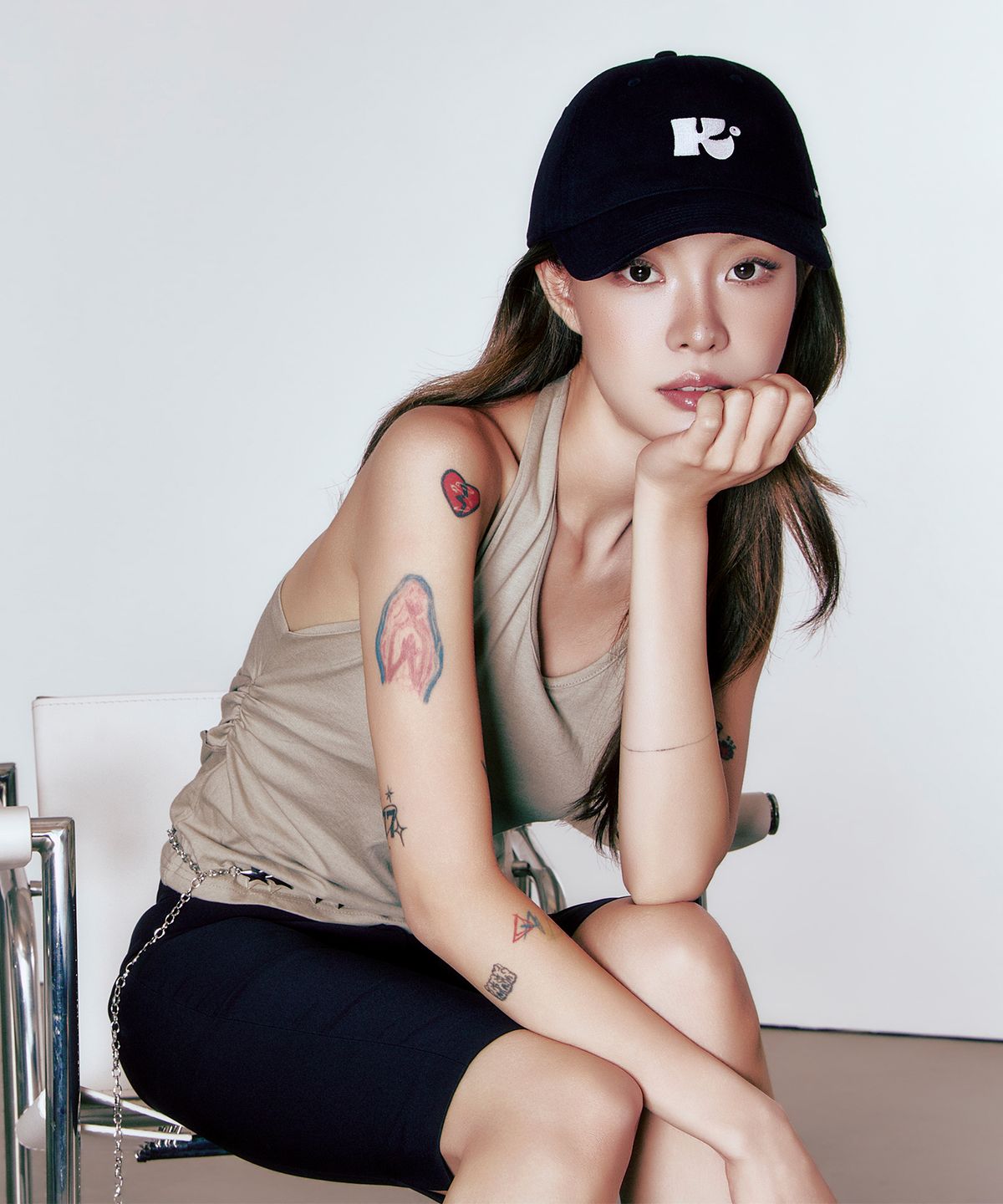 스틸로우키(STILL LOWKEY) Monogram Ball Cap_BLACK