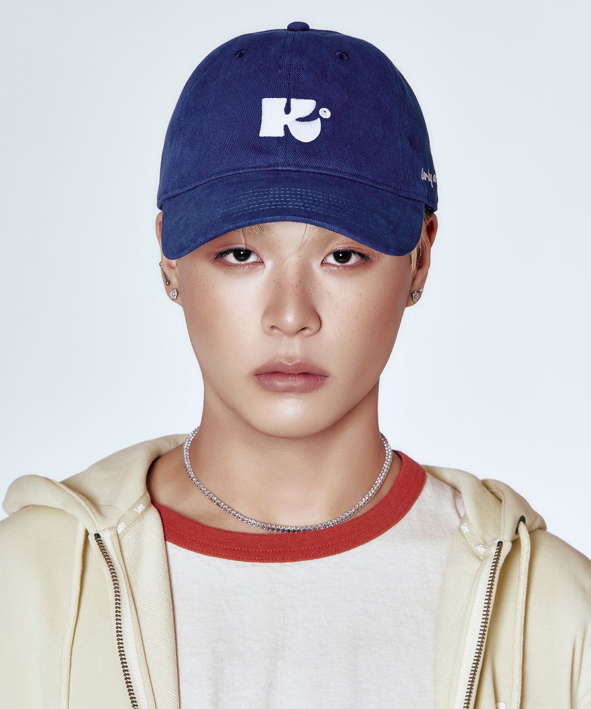 스틸로우키(STILL LOWKEY) Monogram Ball Cap_NAVY