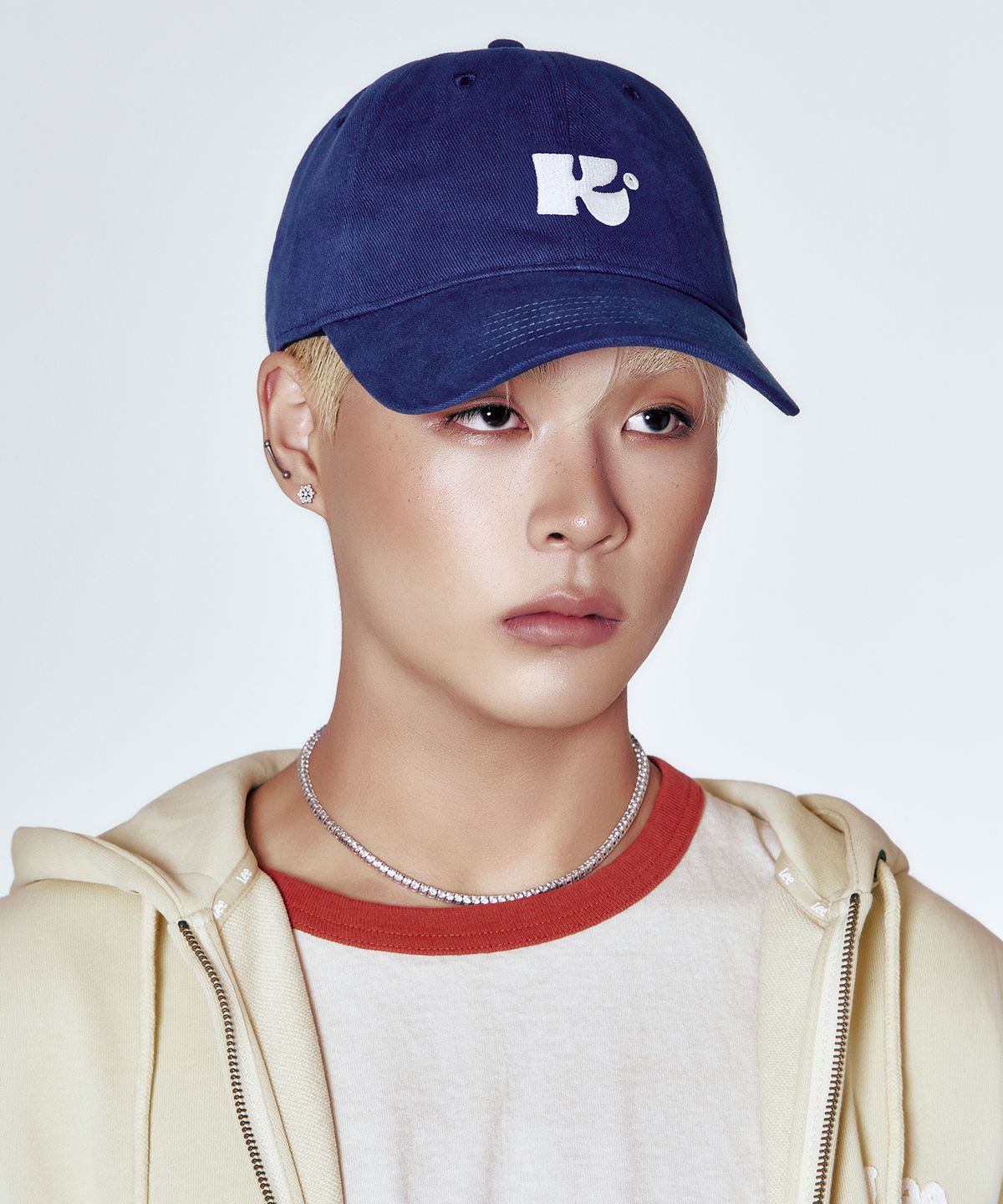 스틸로우키(STILL LOWKEY) Monogram Ball Cap_NAVY