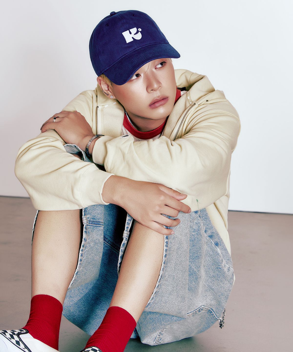 스틸로우키(STILL LOWKEY) Monogram Ball Cap_NAVY