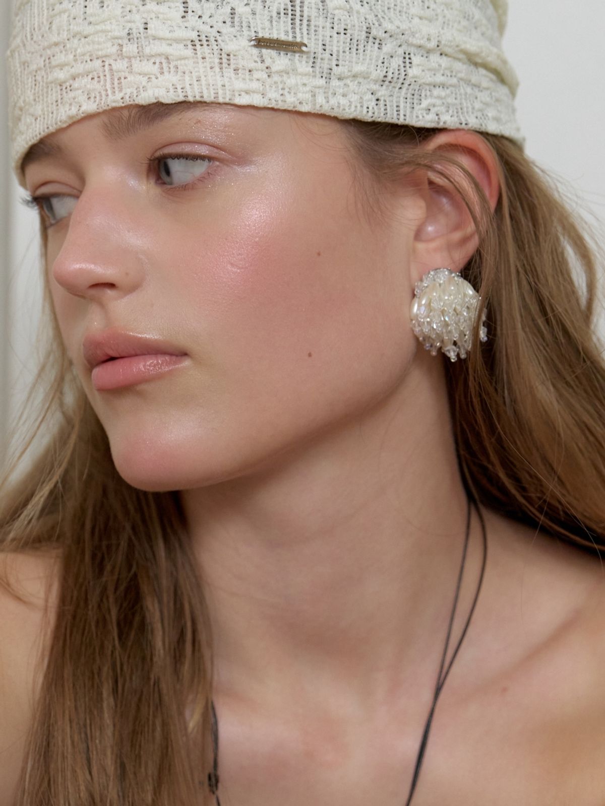 러브미몬스터(LOVE ME MONSTER) Bohemian Flower Lace Beanie_IVORY (L262MCP010)