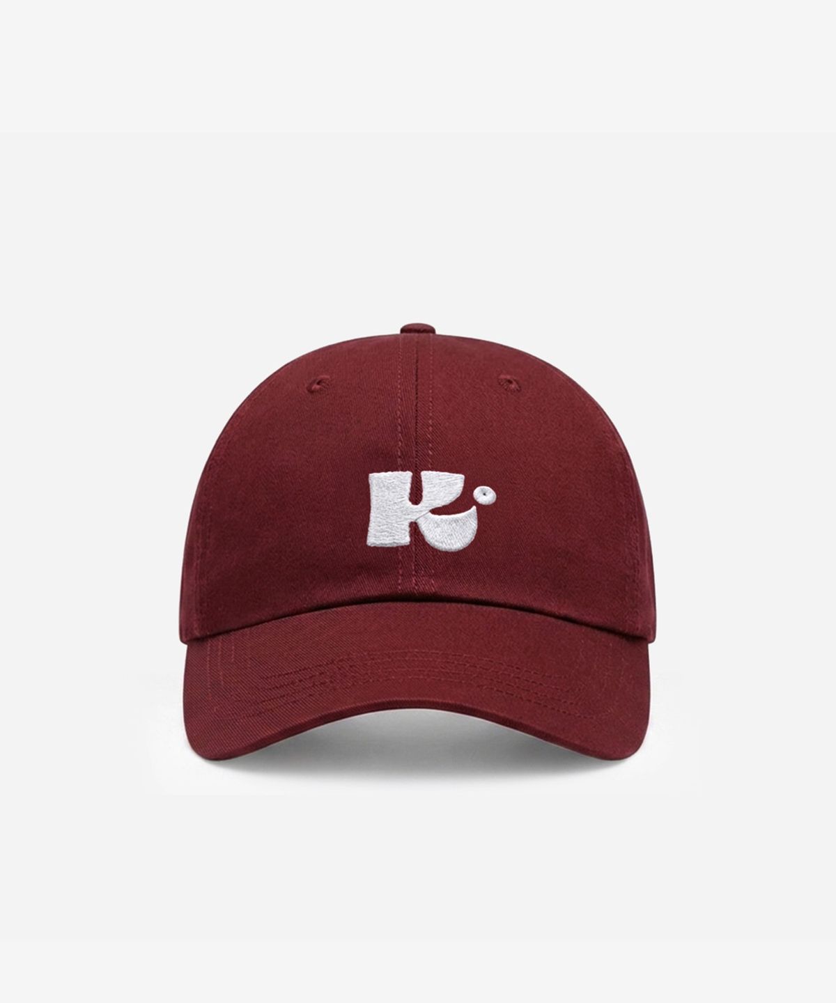 스틸로우키(STILL LOWKEY) Monogram Ball Cap_BURGUNDY