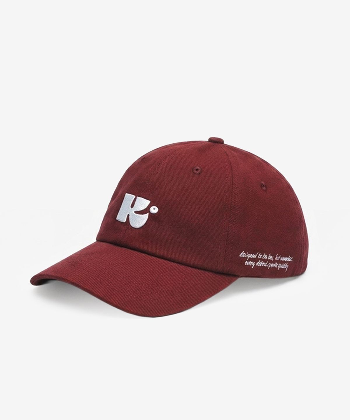 스틸로우키(STILL LOWKEY) Monogram Ball Cap_BURGUNDY