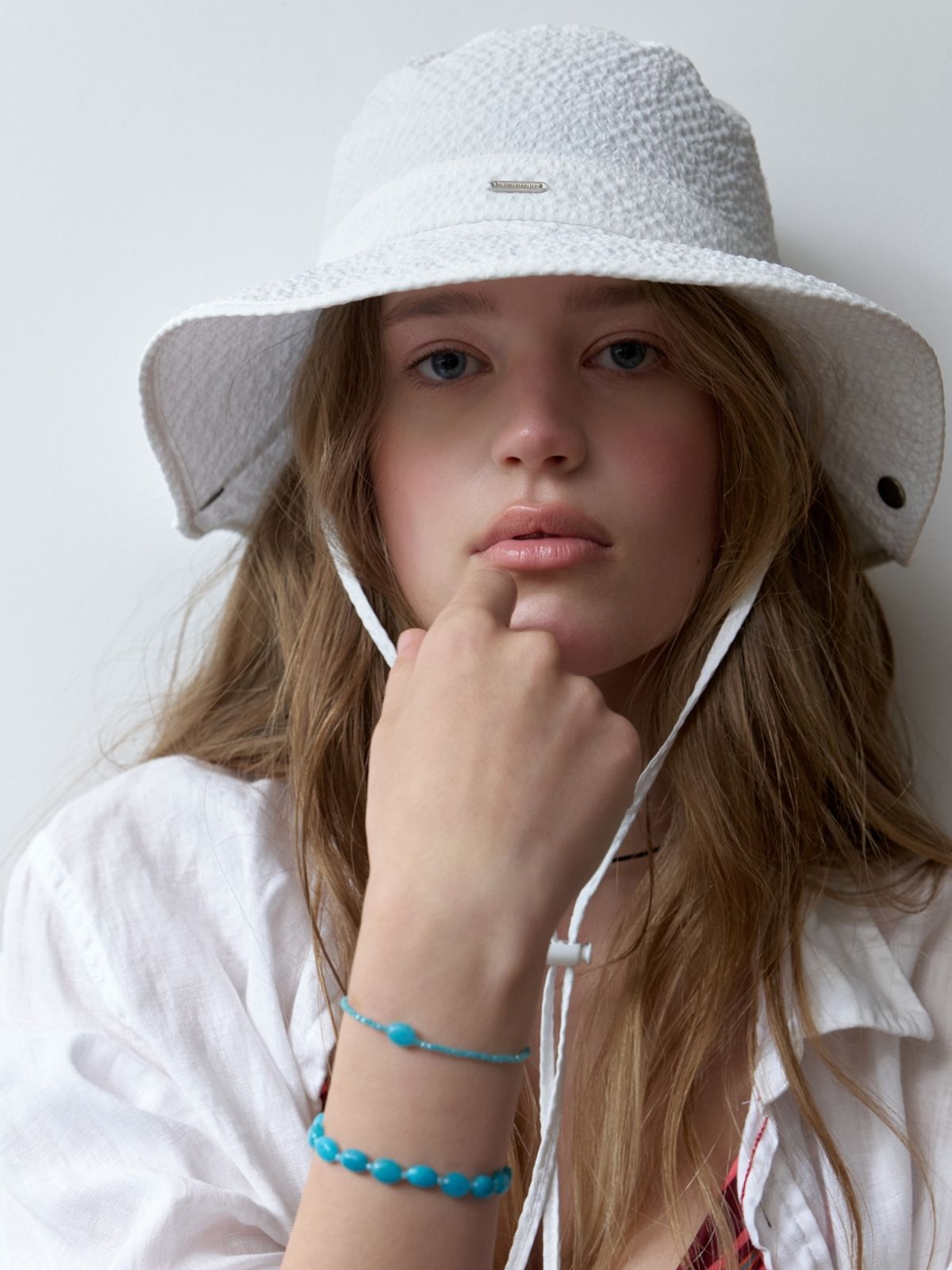 러브미몬스터(LOVE ME MONSTER) Lake Seer Sucker Bucket Hat_WHITE (L262MCP030)
