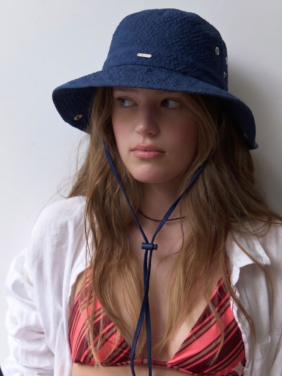 러브미몬스터(LOVE ME MONSTER) Lake Seer Sucker Bucket Hat_NAVY (L262MCP050)