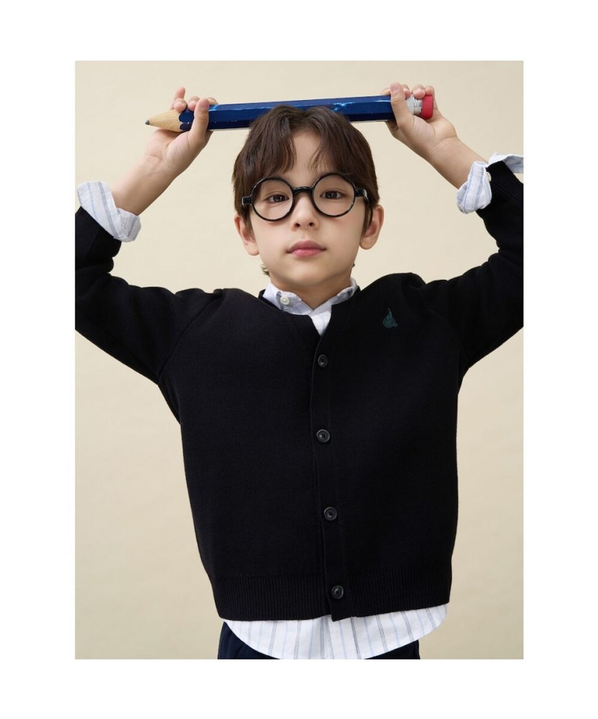 빈폴 키즈(BEANPOLE KIDS) [Essential] 베럴비 카디건  블랙 (BI685AUE15)