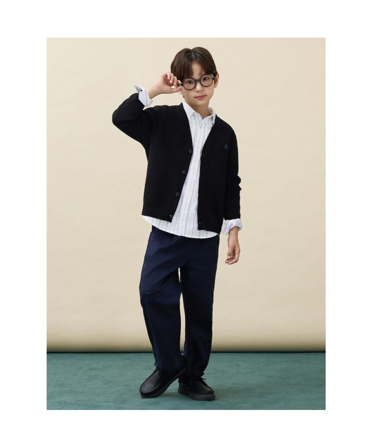 빈폴 키즈(BEANPOLE KIDS) [Essential] 베럴비 카디건  블랙 (BI685AUE15)