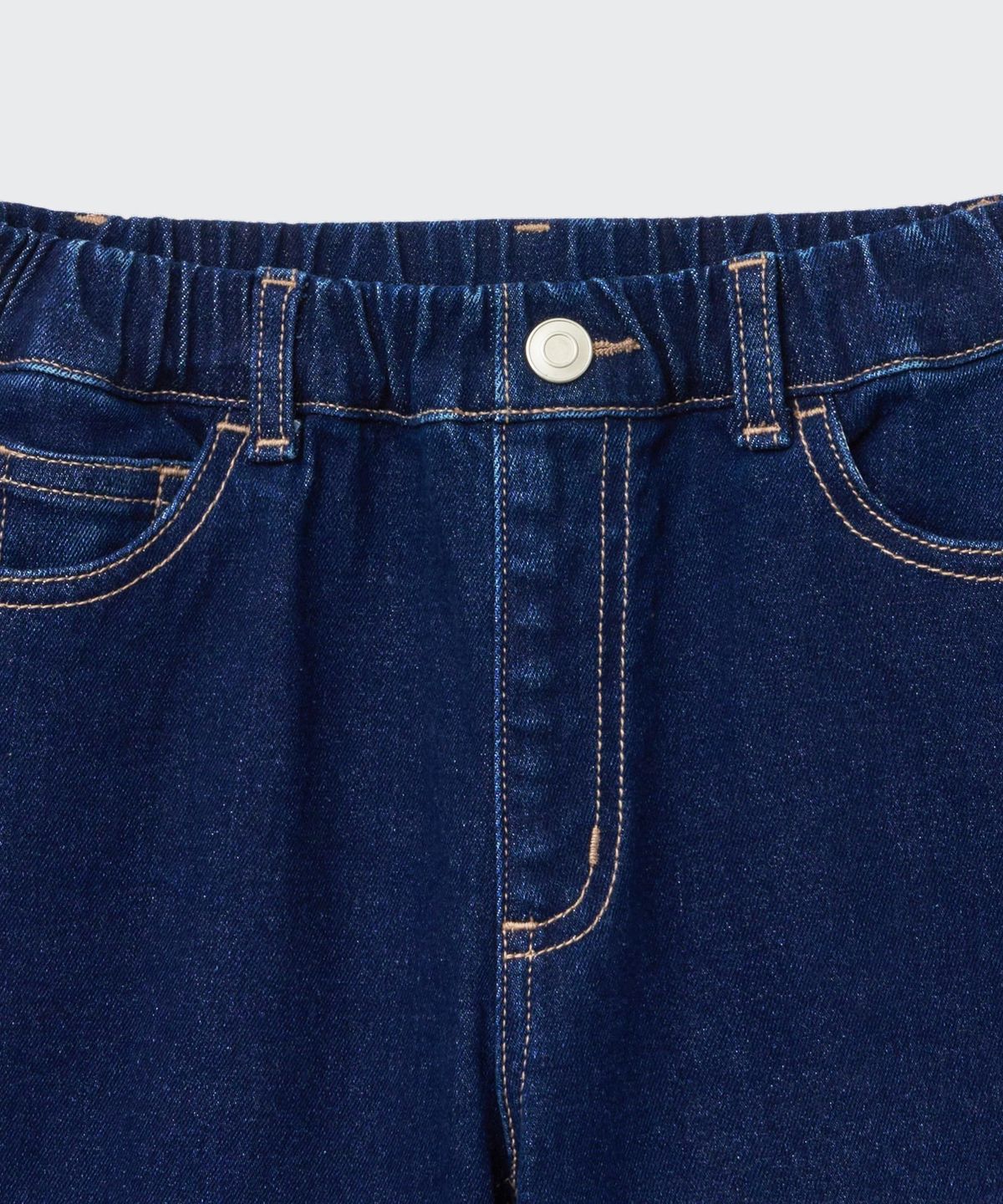 무신사 스탠다드 키즈(MUSINSA STANDARD KIDS) 기모 레귤러 핏 데님 팬츠 [딥 인디고]