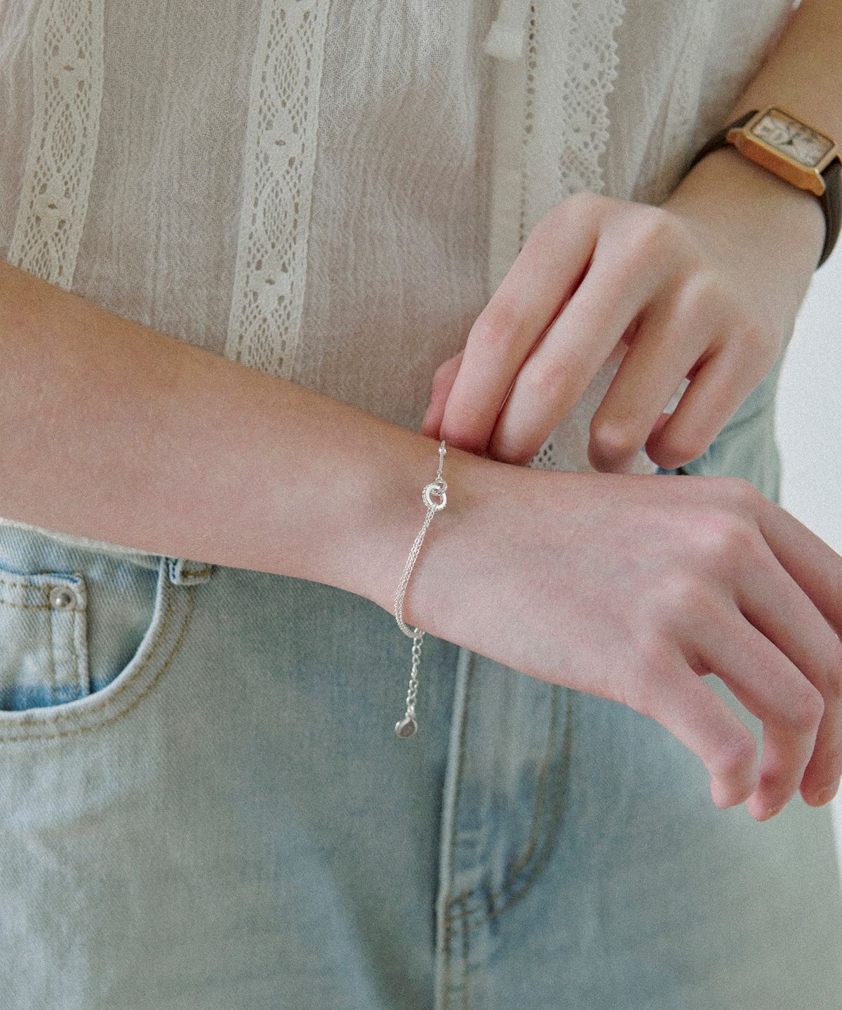 세인트스코트런던(ST.SCOTT LONDON) Circle Layered Bracelet / STJ-BB1592WG