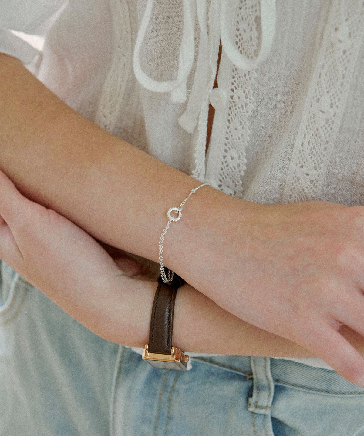 세인트스코트런던(ST.SCOTT LONDON) Circle Layered Bracelet / STJ-BB1592WG
