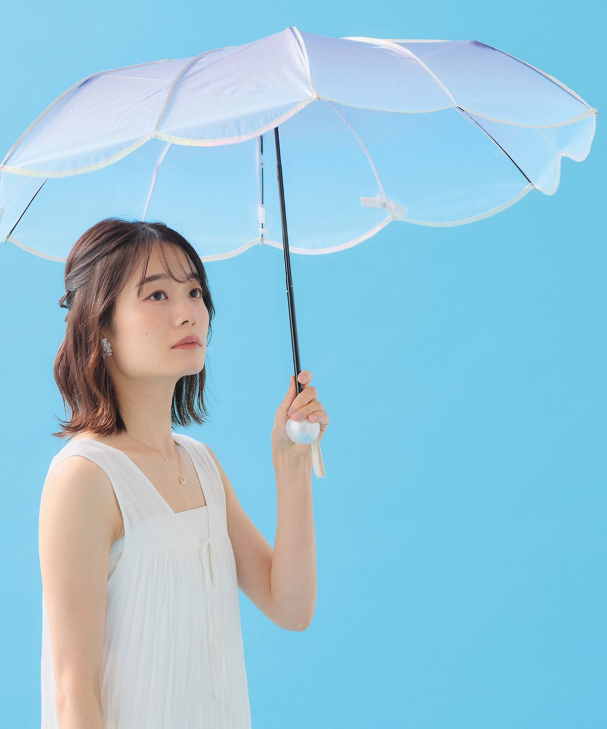 더블유피씨(W.P.C) Wpc.우산 머메이드 투명 3단우산 PT-0089-002