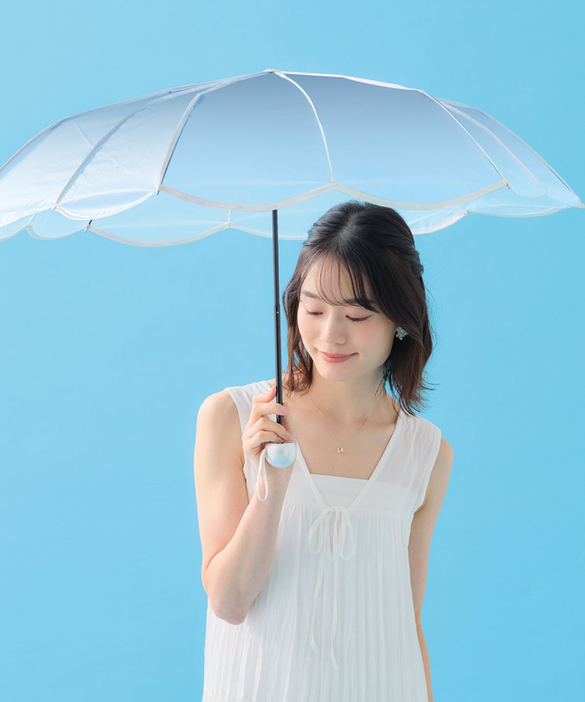 더블유피씨(W.P.C) Wpc.우산 머메이드 투명 3단우산 PT-0089-002