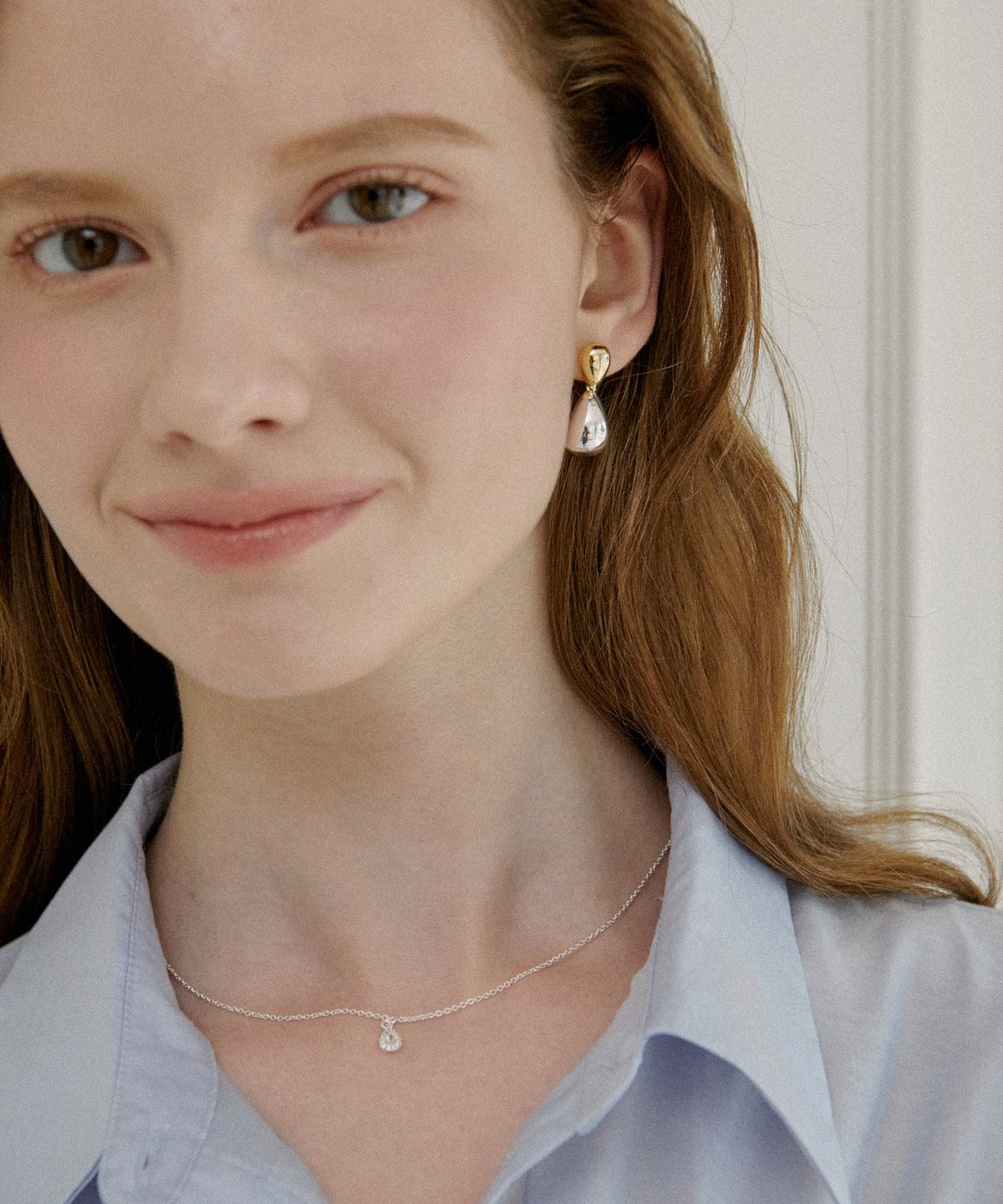 세인트스코트런던(ST.SCOTT LONDON) Tiered Roulette Cubic Necklace / STJ-NB1731WG