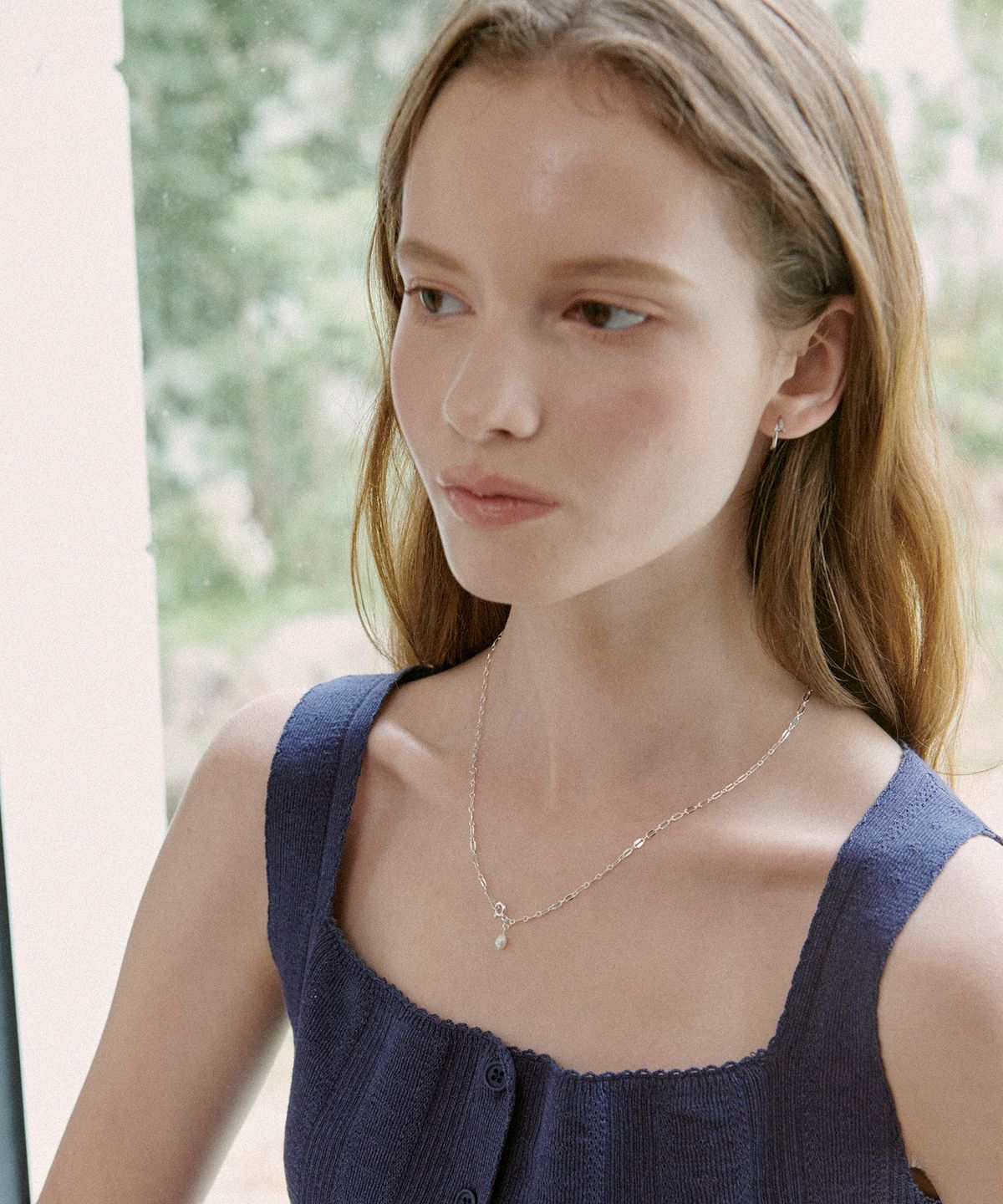 세인트스코트런던(ST.SCOTT LONDON) Two-Way Freshwater Pearl Chain Necklace / STJ-NB1730WG