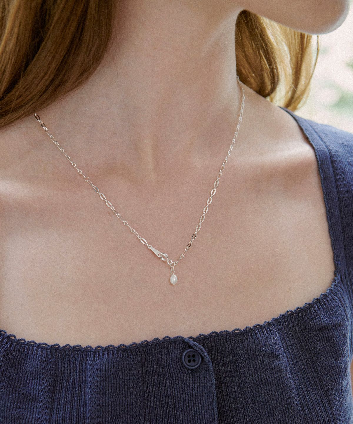 세인트스코트런던(ST.SCOTT LONDON) Two-Way Freshwater Pearl Chain Necklace / STJ-NB1730WG