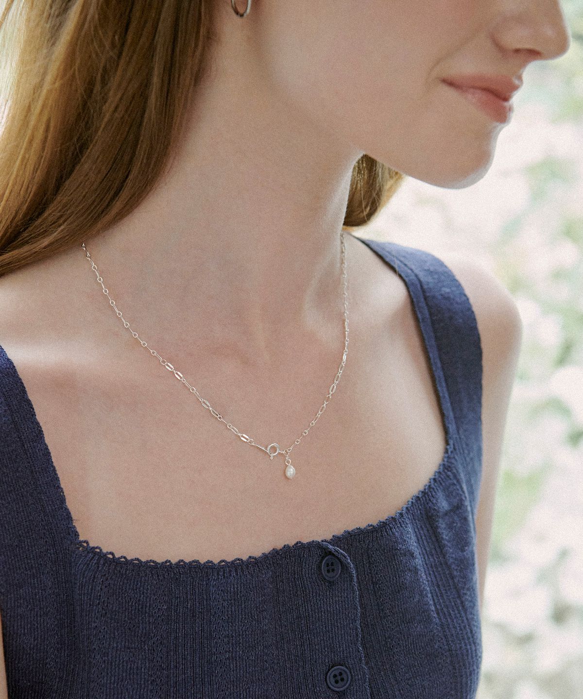 세인트스코트런던(ST.SCOTT LONDON) Two-Way Freshwater Pearl Chain Necklace / STJ-NB1730WG