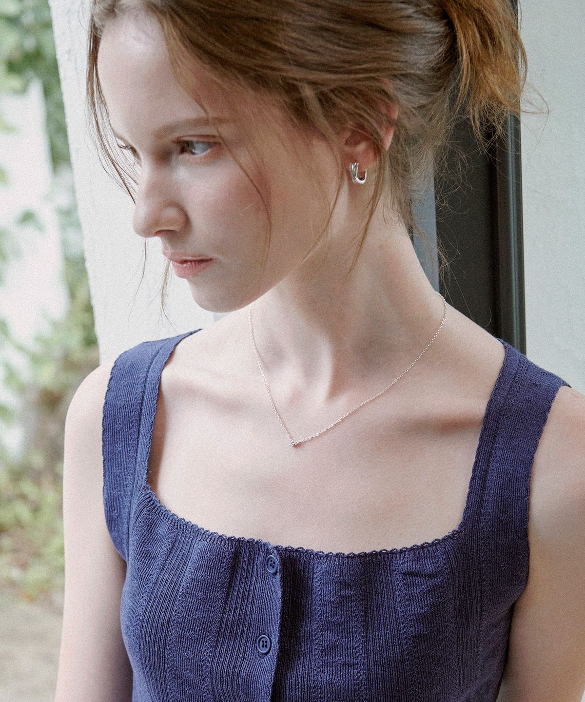 세인트스코트런던(ST.SCOTT LONDON) Triple Stones Necklace / STJ-NB1727WG