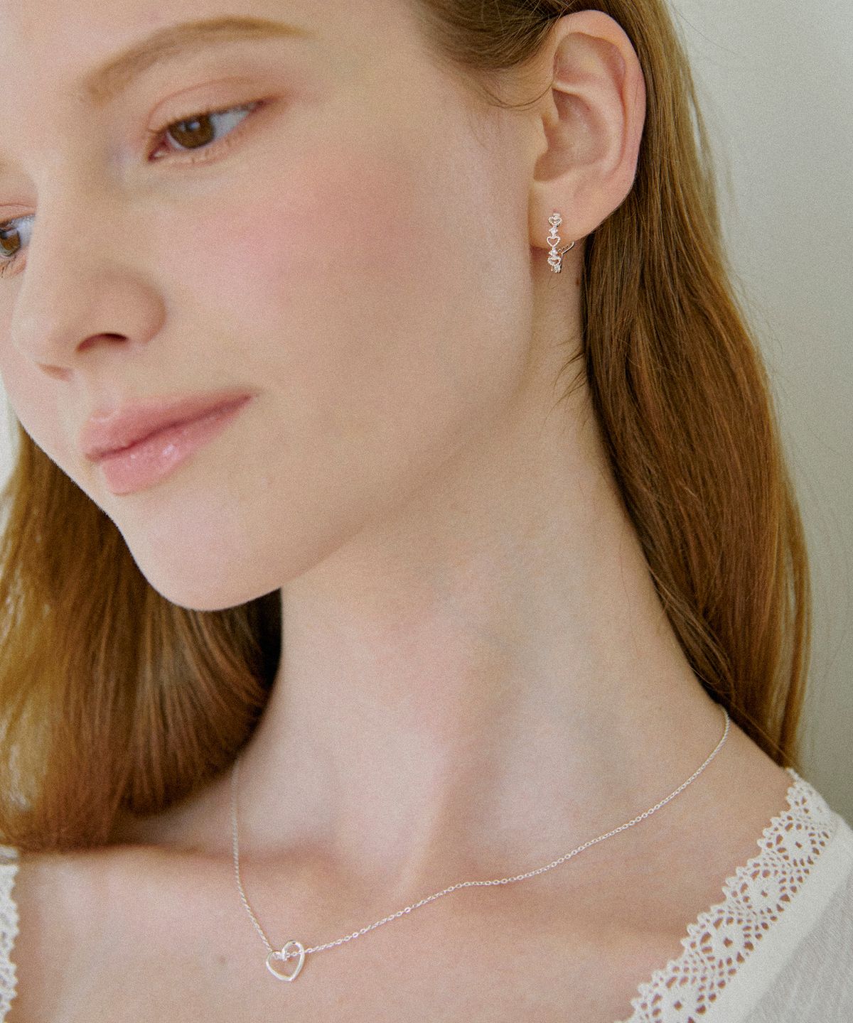 세인트스코트런던(ST.SCOTT LONDON) Heart Line Necklace / STJ-NB1723WG