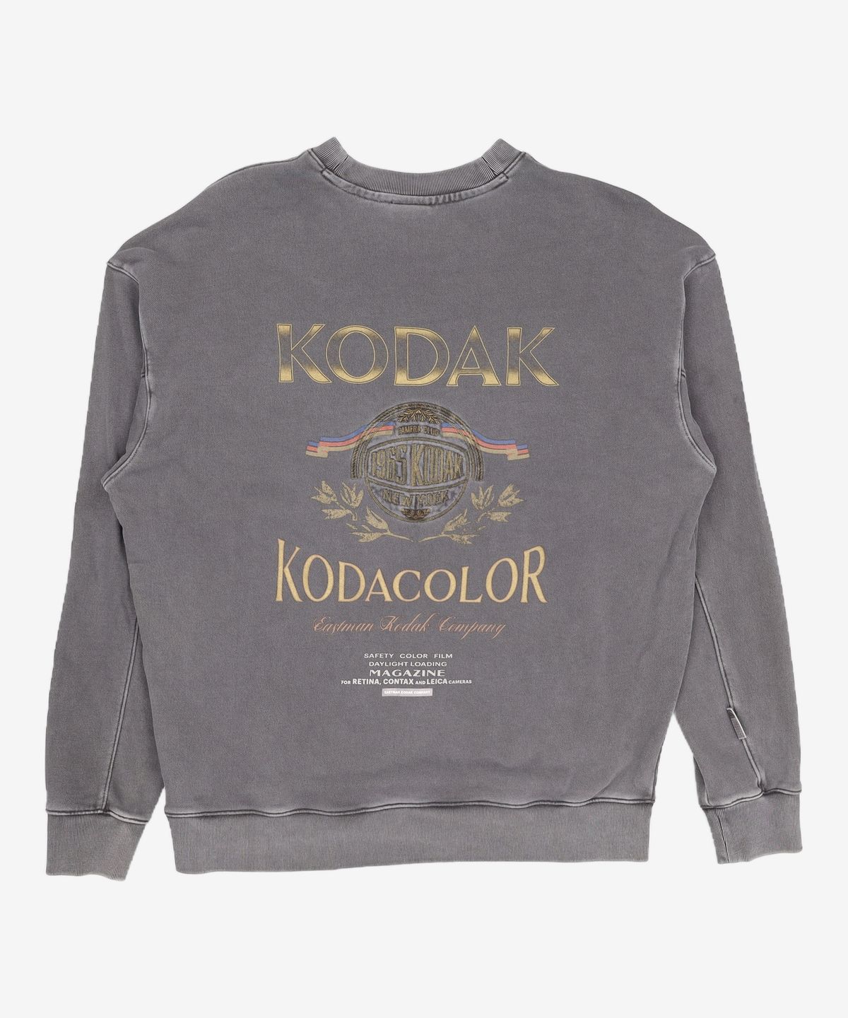 코닥(KODAK) 카메라클럽 피그먼트 맨투맨 CHARCOAL 95