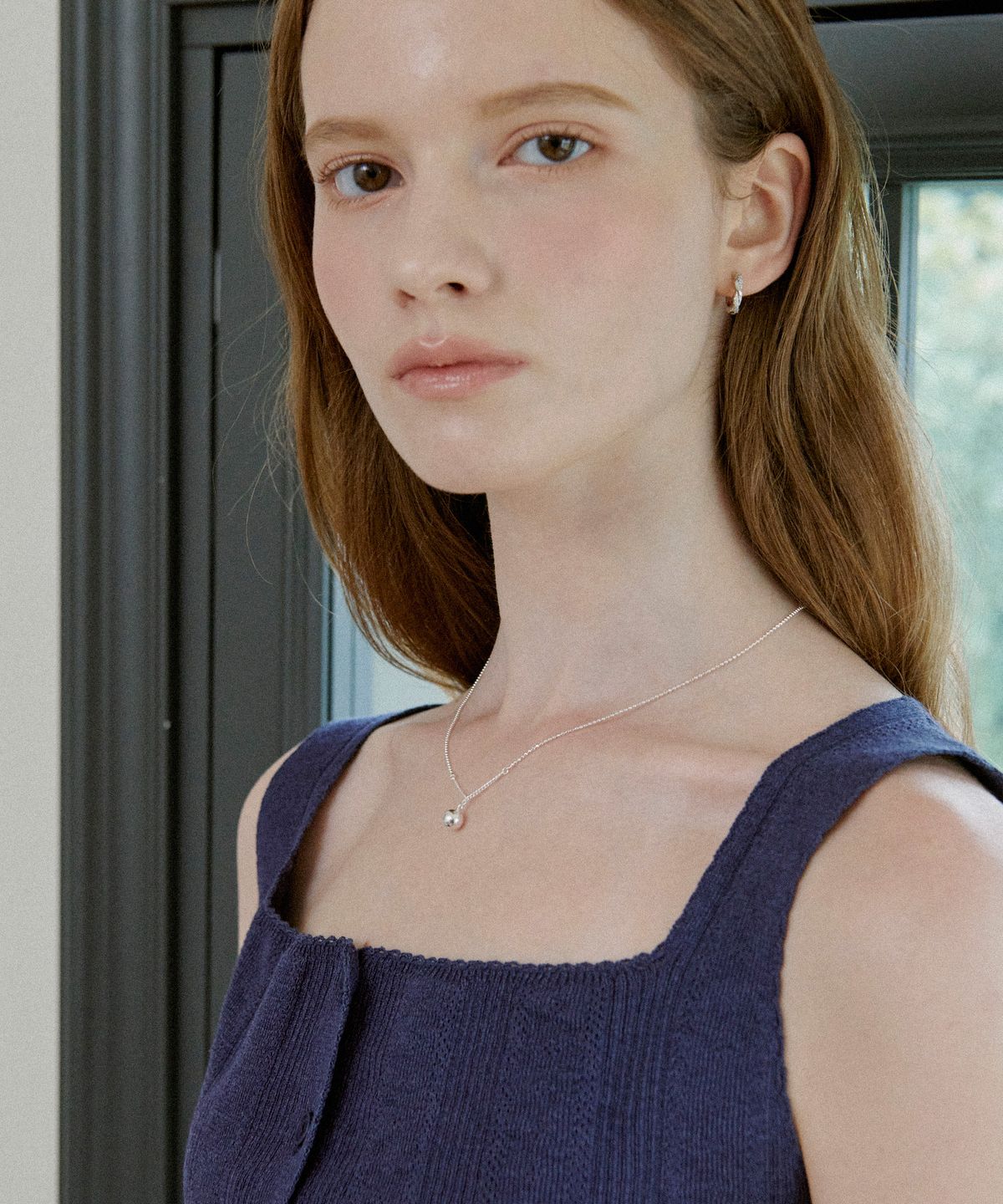 세인트스코트런던(ST.SCOTT LONDON) [Silver 925] Lean Drop Necklace / STJ-NA1724WG