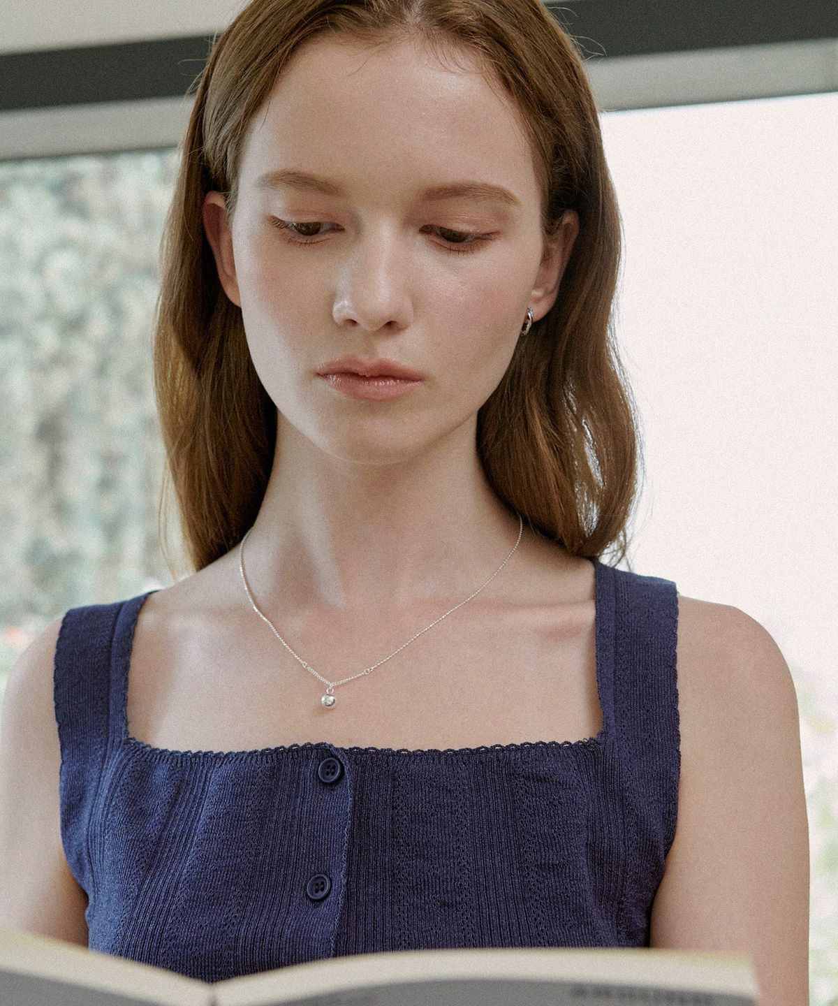 세인트스코트런던(ST.SCOTT LONDON) [Silver 925] Lean Drop Necklace / STJ-NA1724WG