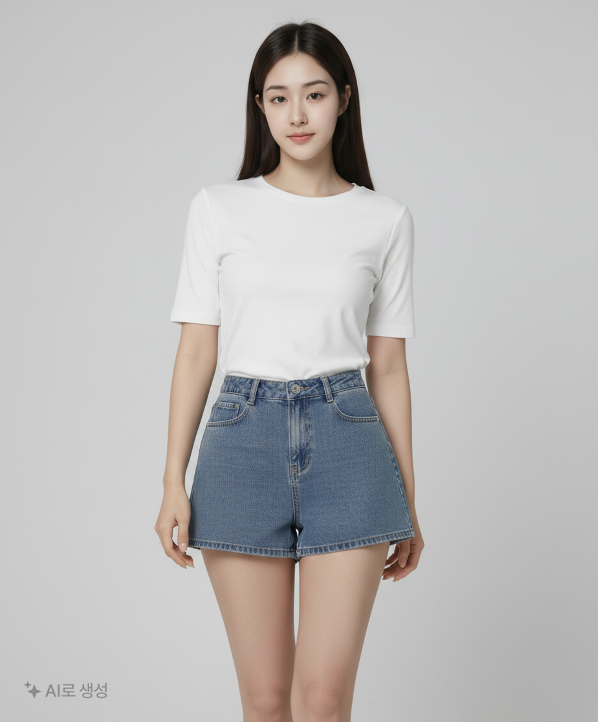 미쏘(MIXXO) 베이직 데님 쇼츠 MIWTHC607J 26