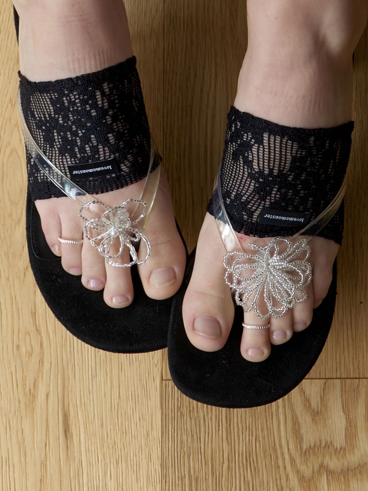 러브미몬스터(LOVE ME MONSTER) Bohemian Flower Lace Half Socks_2COL (L262MSC020)