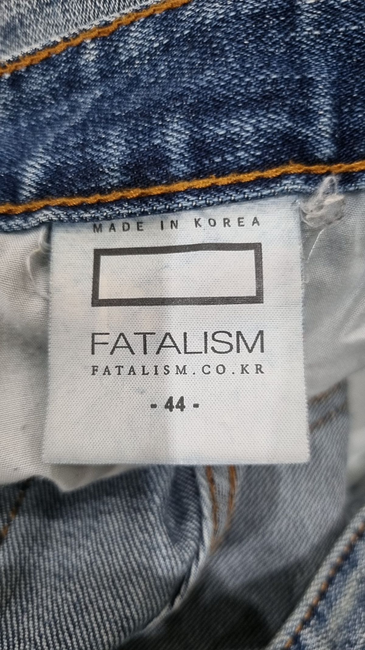 페이탈리즘(FATALISM) 청/데님 팬츠 44