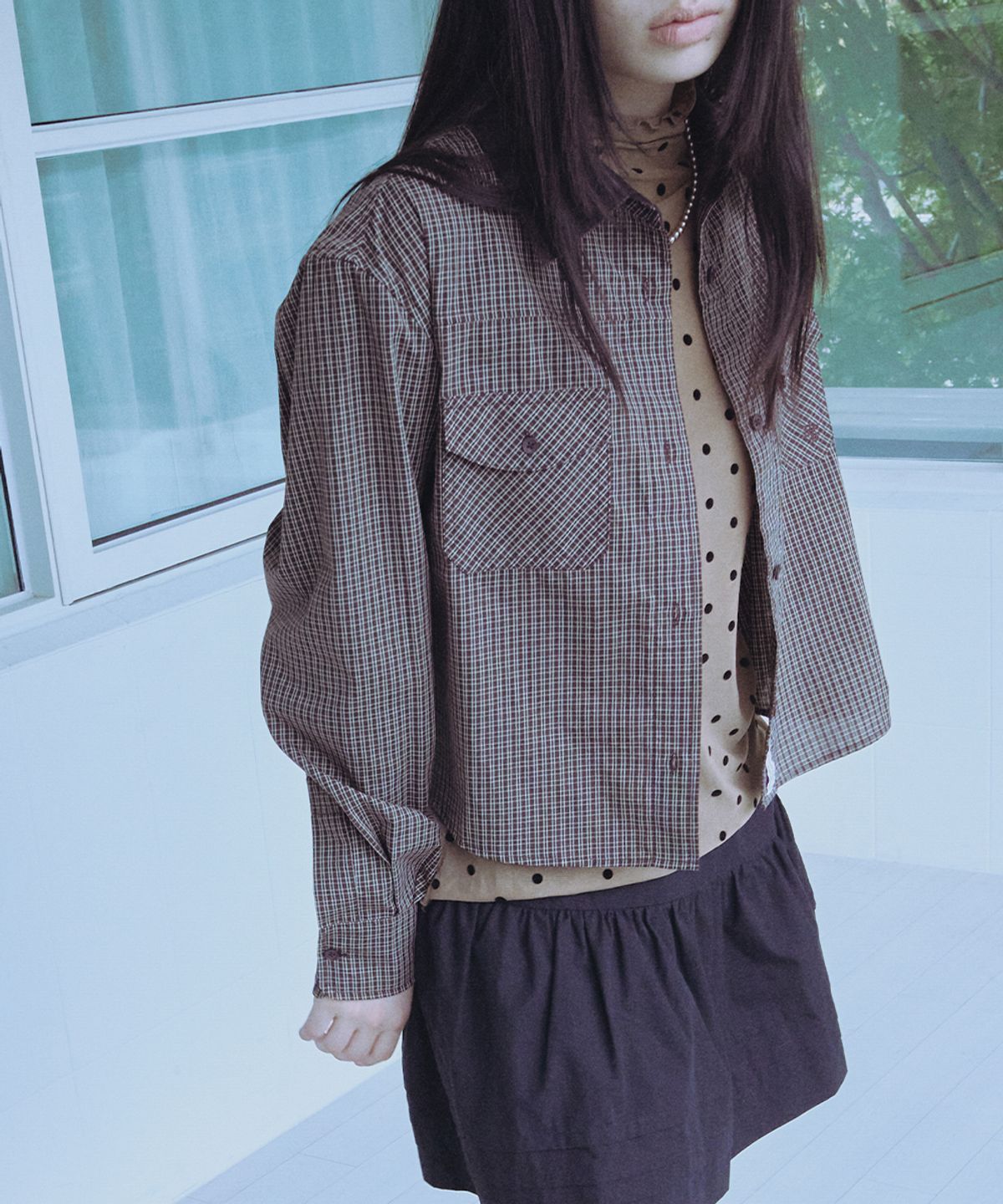 락피쉬웨더웨어(ROCKFISH WEATHERWEAR) CROPPED SHIRT - 2 colors