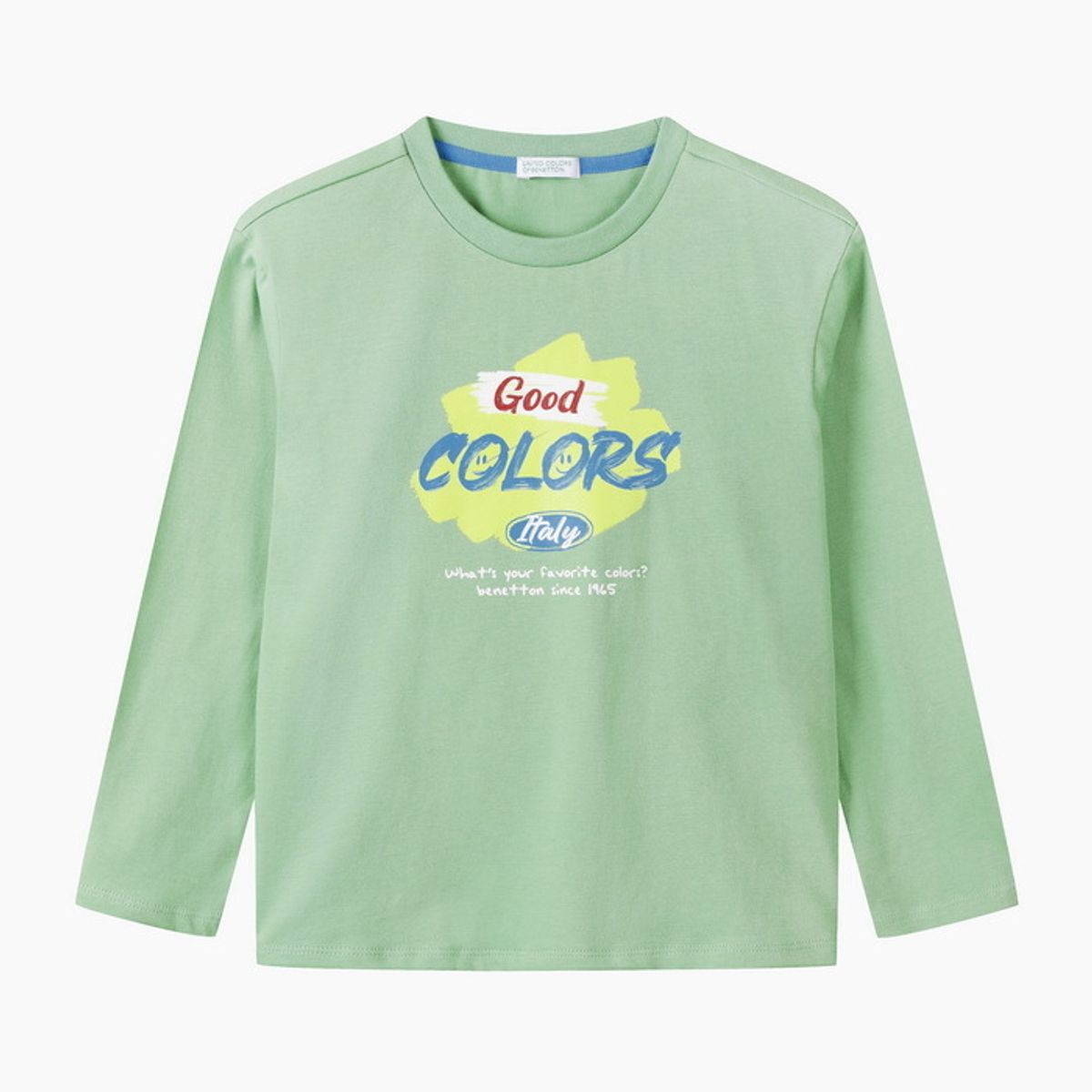 베네통키즈(BENETTONKIDS) 그래픽 싱글 티셔츠_QATS02641GN