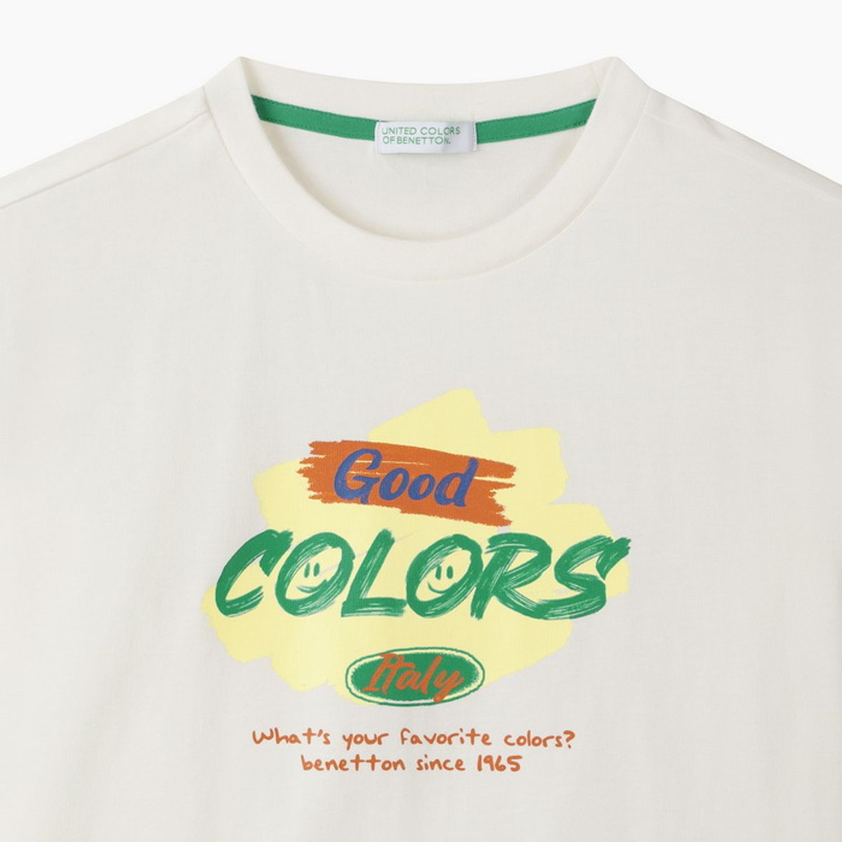 베네통키즈(BENETTONKIDS) 그래픽 싱글 티셔츠_QATS02641IV