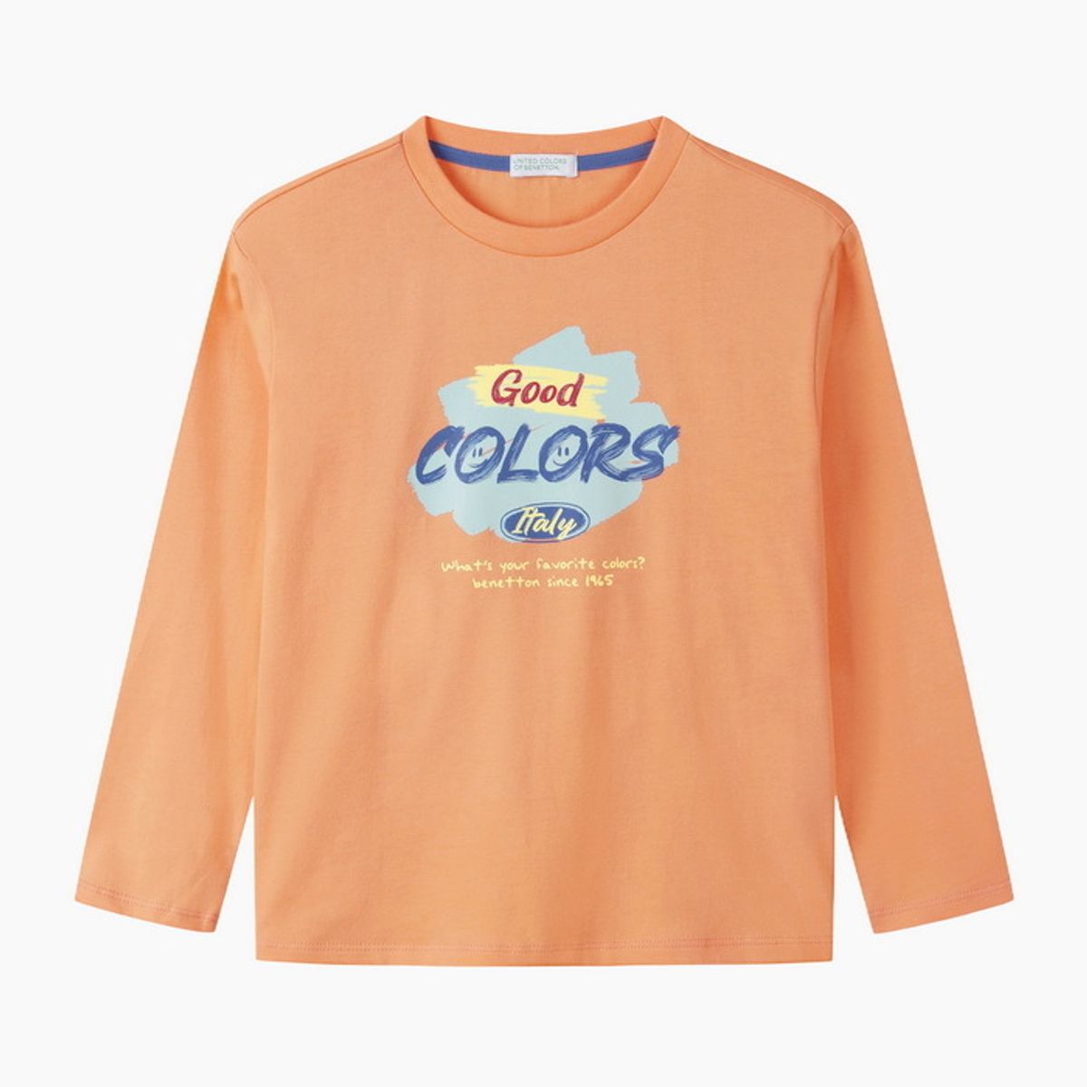 베네통키즈(BENETTONKIDS) 그래픽 싱글 티셔츠_QATS02641OR
