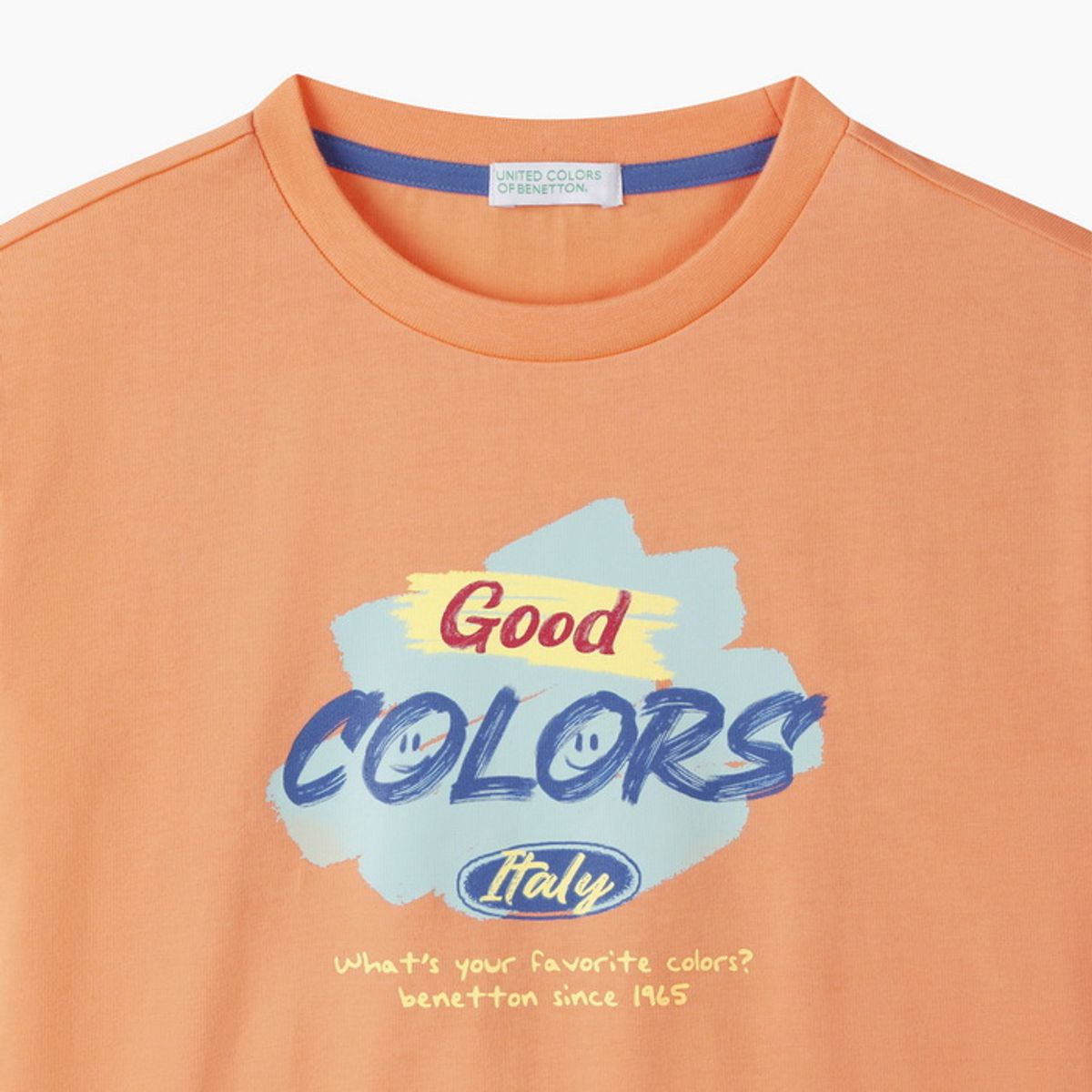베네통키즈(BENETTONKIDS) 그래픽 싱글 티셔츠_QATS02641OR