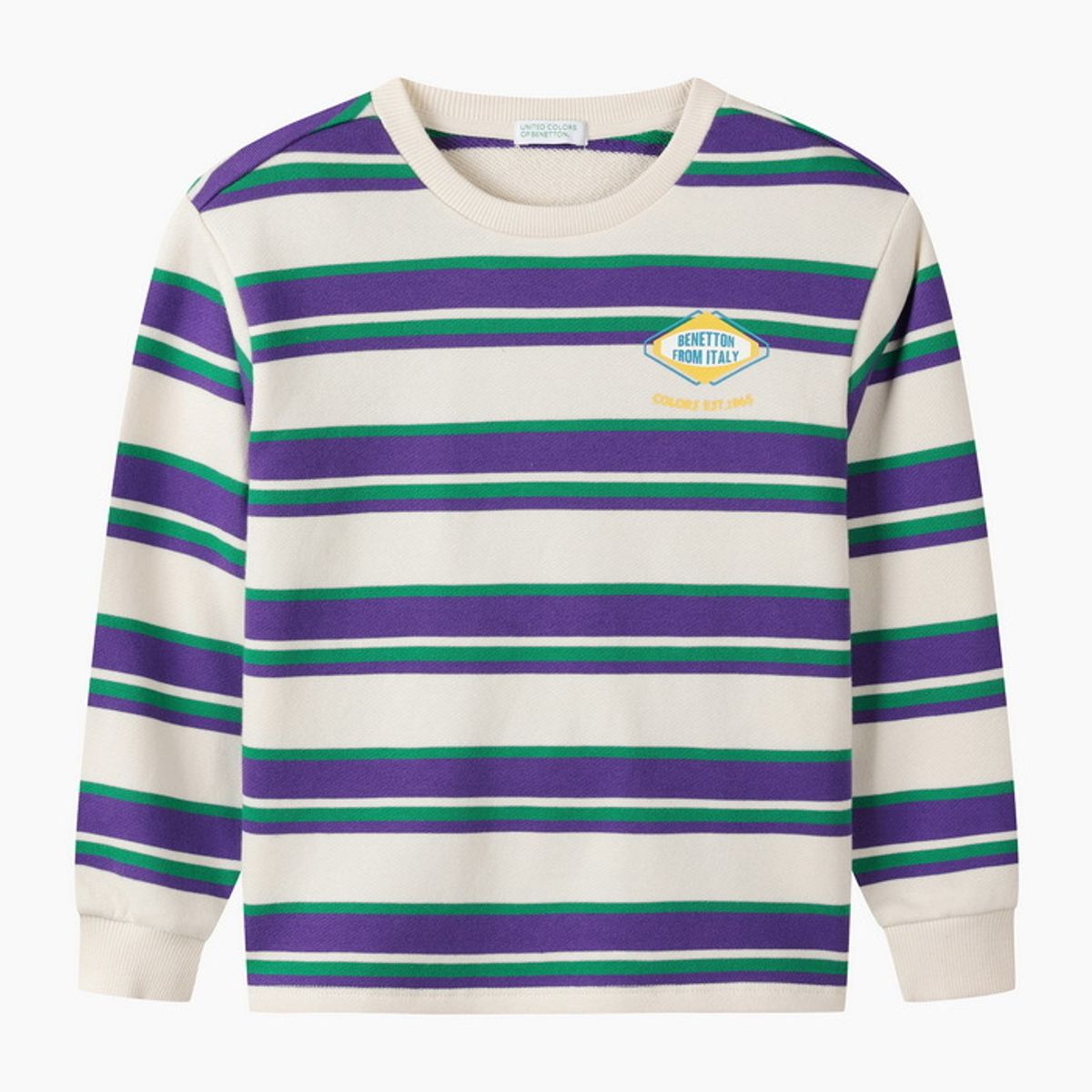 베네통키즈(BENETTONKIDS) 스트라이프 티셔츠_QATS03641IV