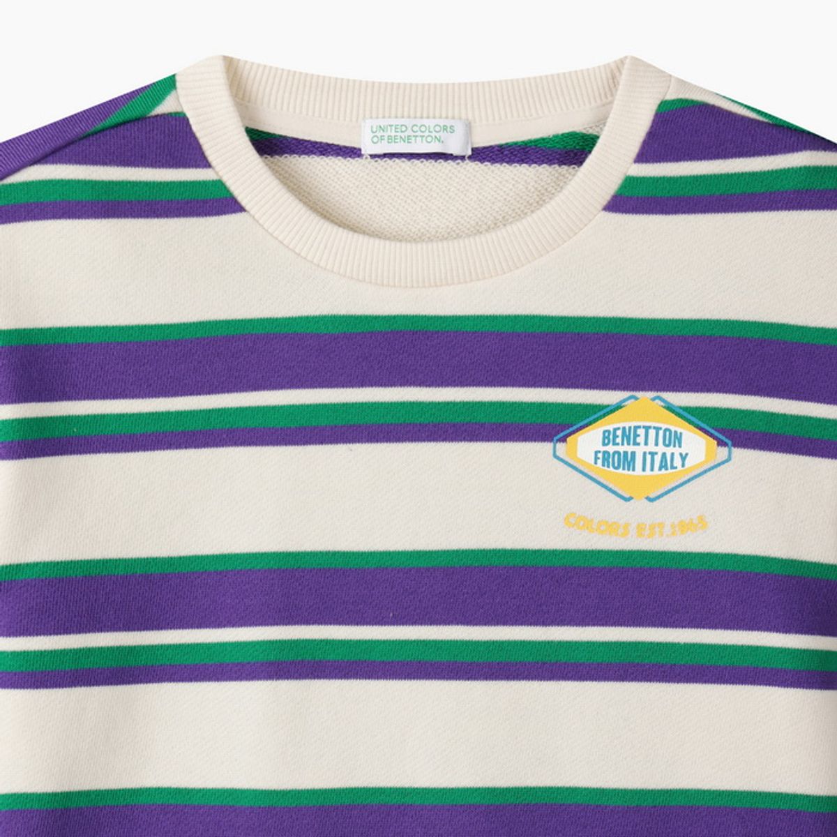 베네통키즈(BENETTONKIDS) 스트라이프 티셔츠_QATS03641IV