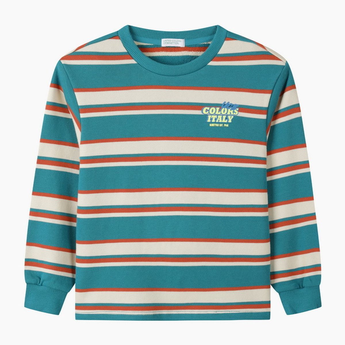 베네통키즈(BENETTONKIDS) 스트라이프 티셔츠_QATS06641GN