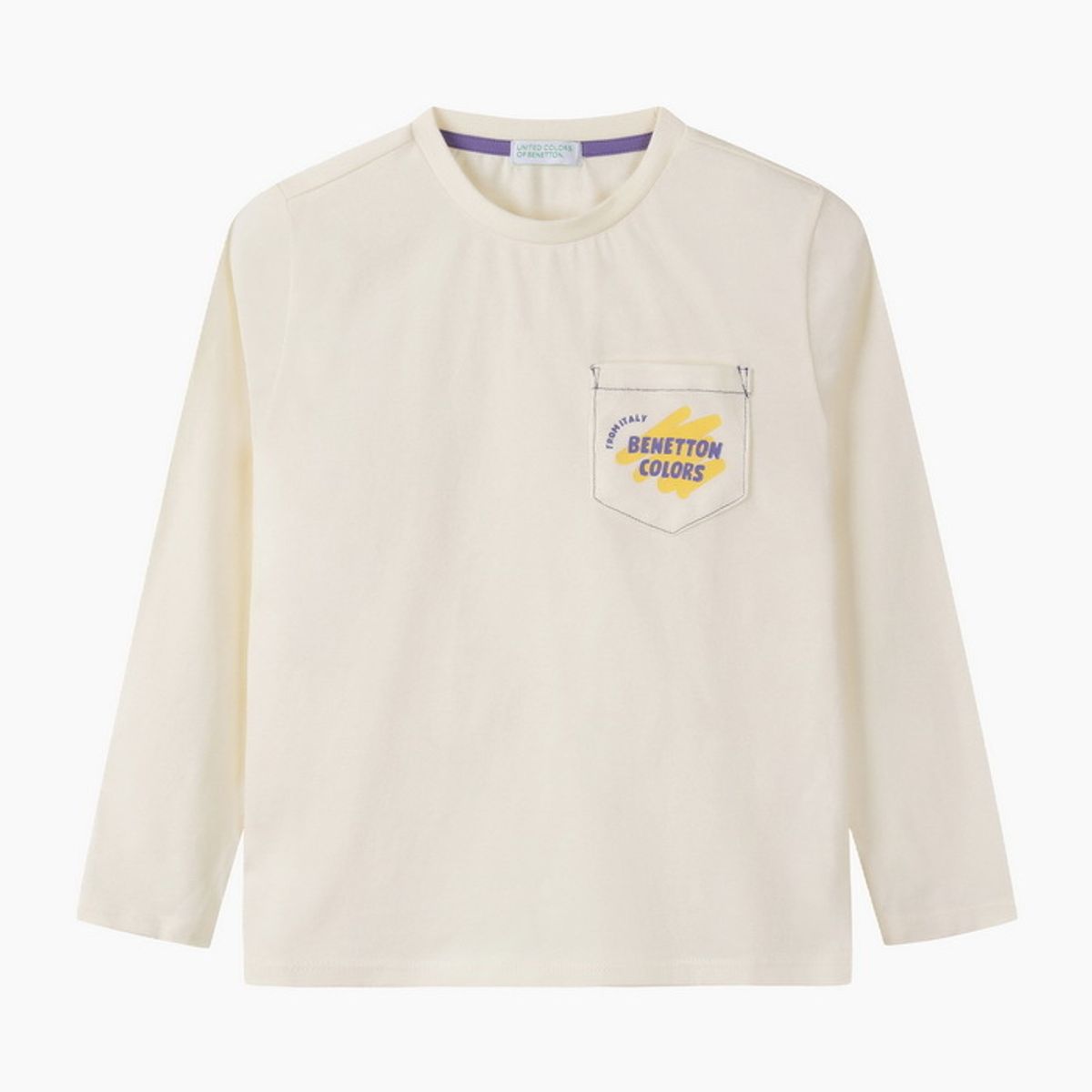 베네통키즈(BENETTONKIDS) 포켓 싱글 티셔츠_QATS08641IV