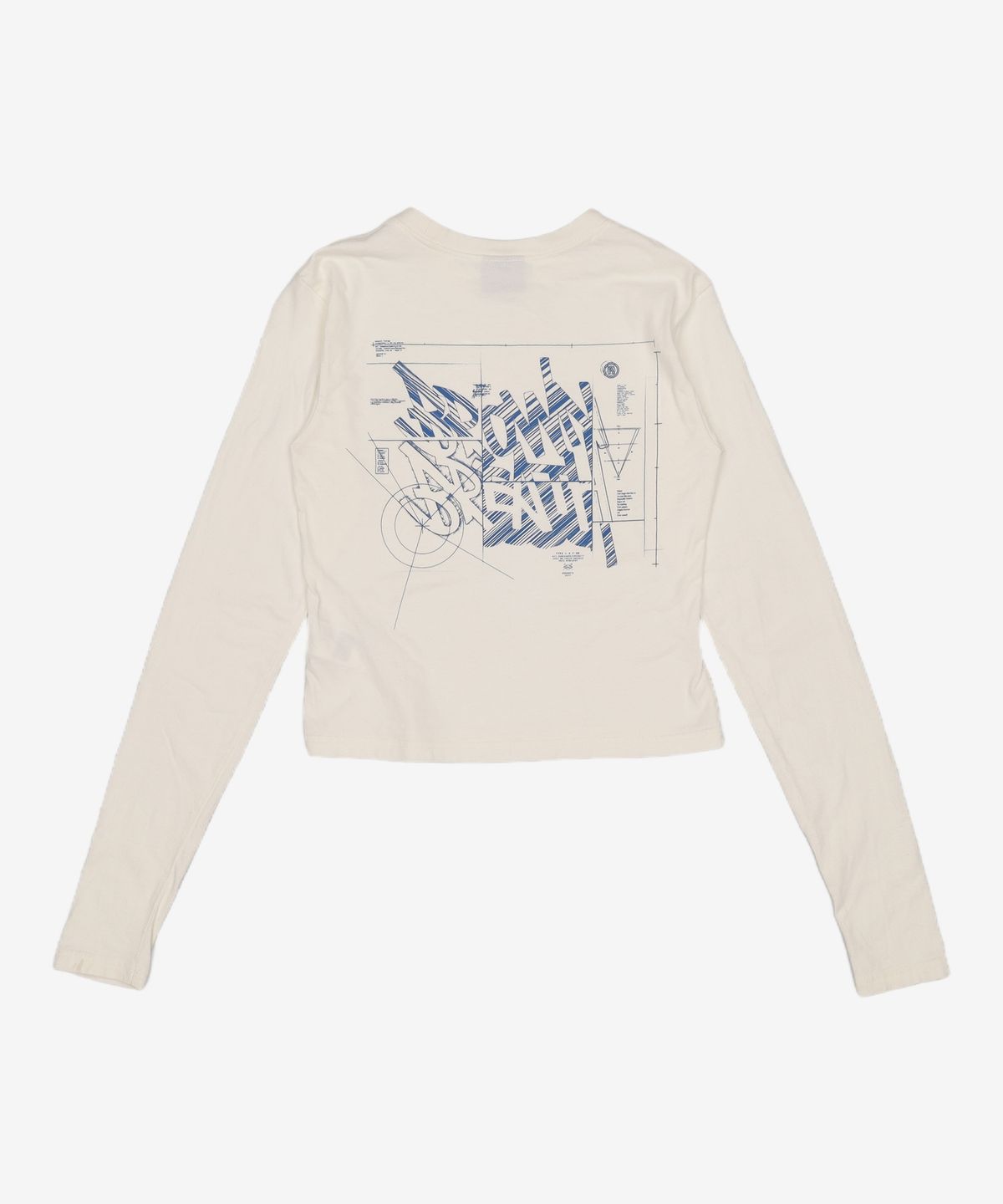 브라운브레스(BROWNBREATH) W BLUEPRINT TAG CROP LONGSLEEVE - IVORY M