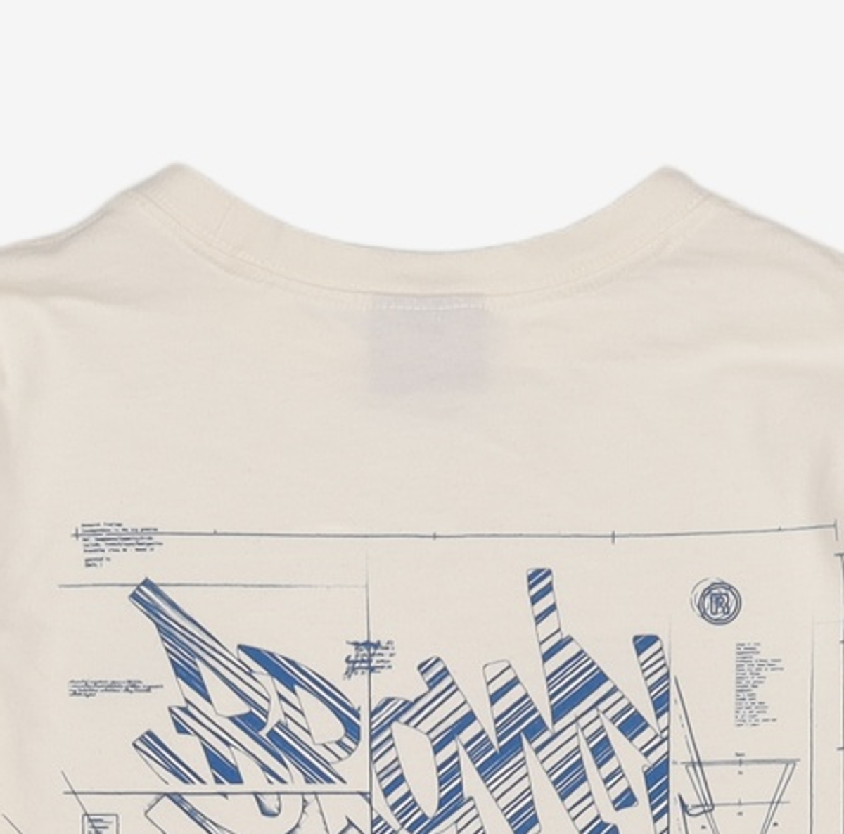 브라운브레스(BROWNBREATH) W BLUEPRINT TAG CROP LONGSLEEVE - IVORY M