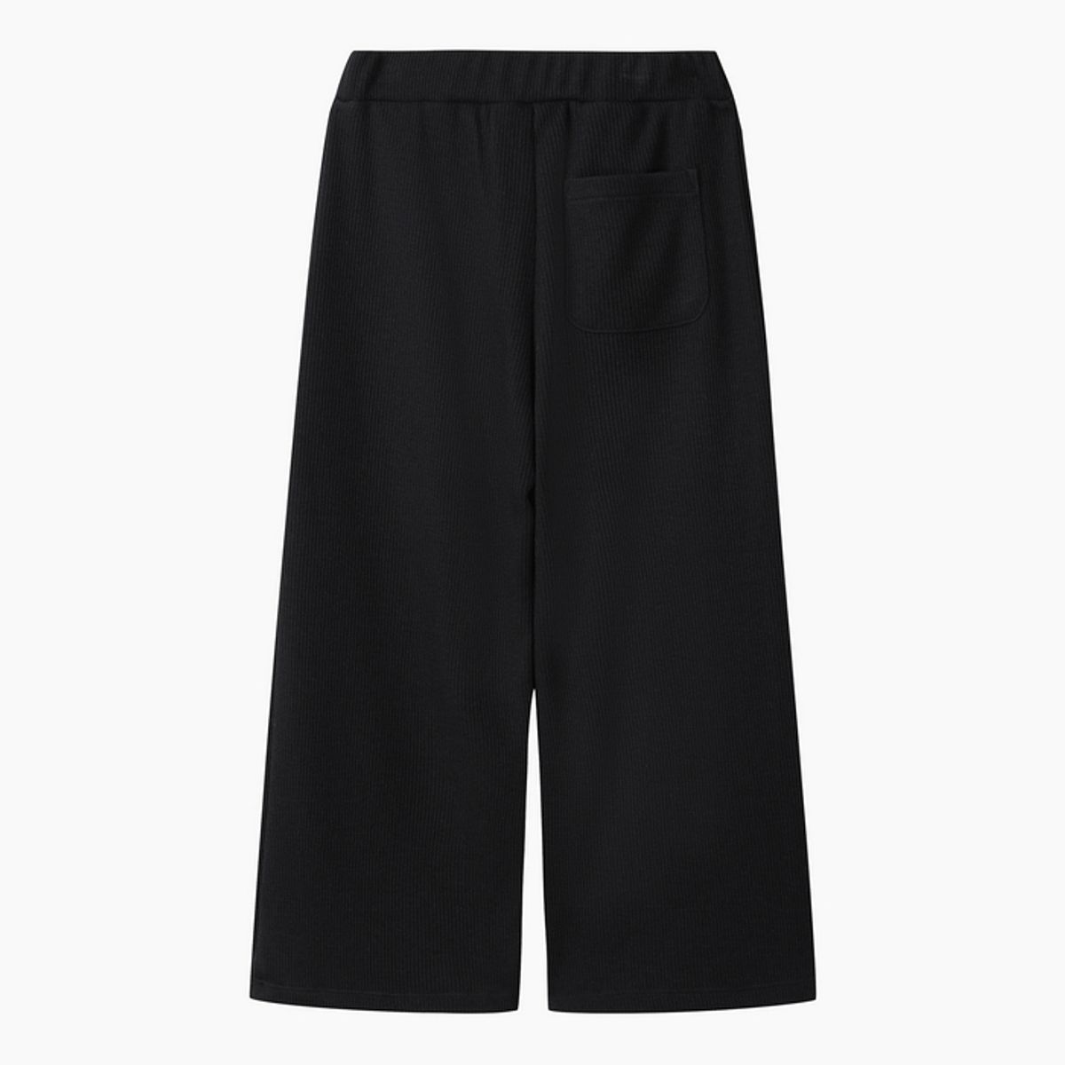 베네통키즈(BENETTONKIDS) 소프트 골지 세미 와이드 팬츠_QALG03641BK