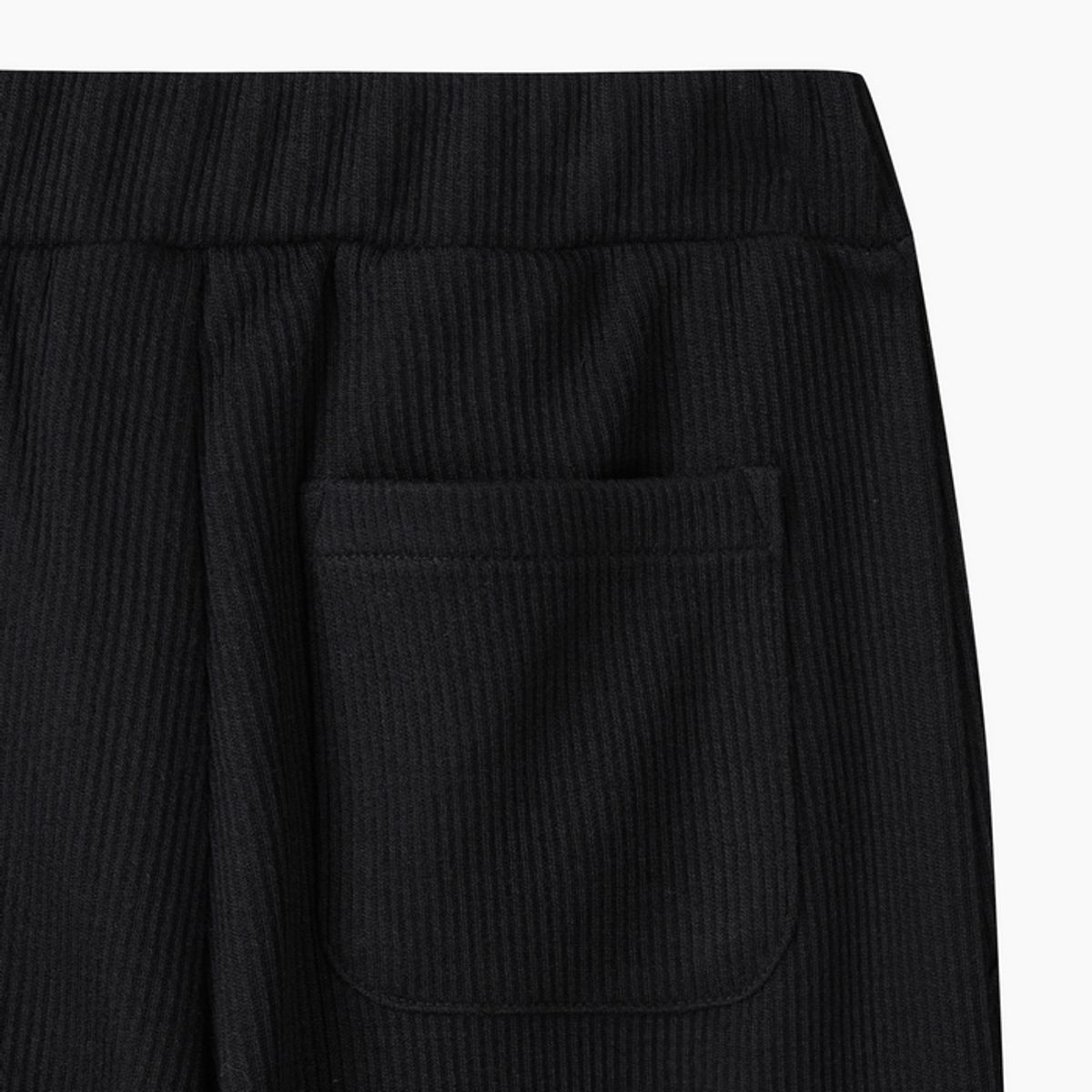 베네통키즈(BENETTONKIDS) 소프트 골지 세미 와이드 팬츠_QALG03641BK